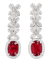 Mozambique Ruby Earrings, 6.02 Carats