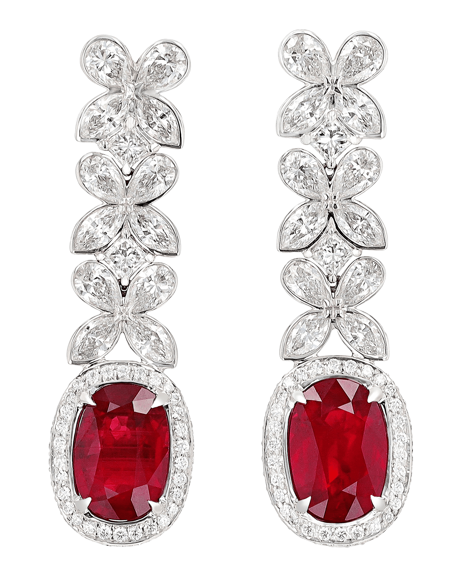 Mozambique Ruby Earrings, 6.02 Carats