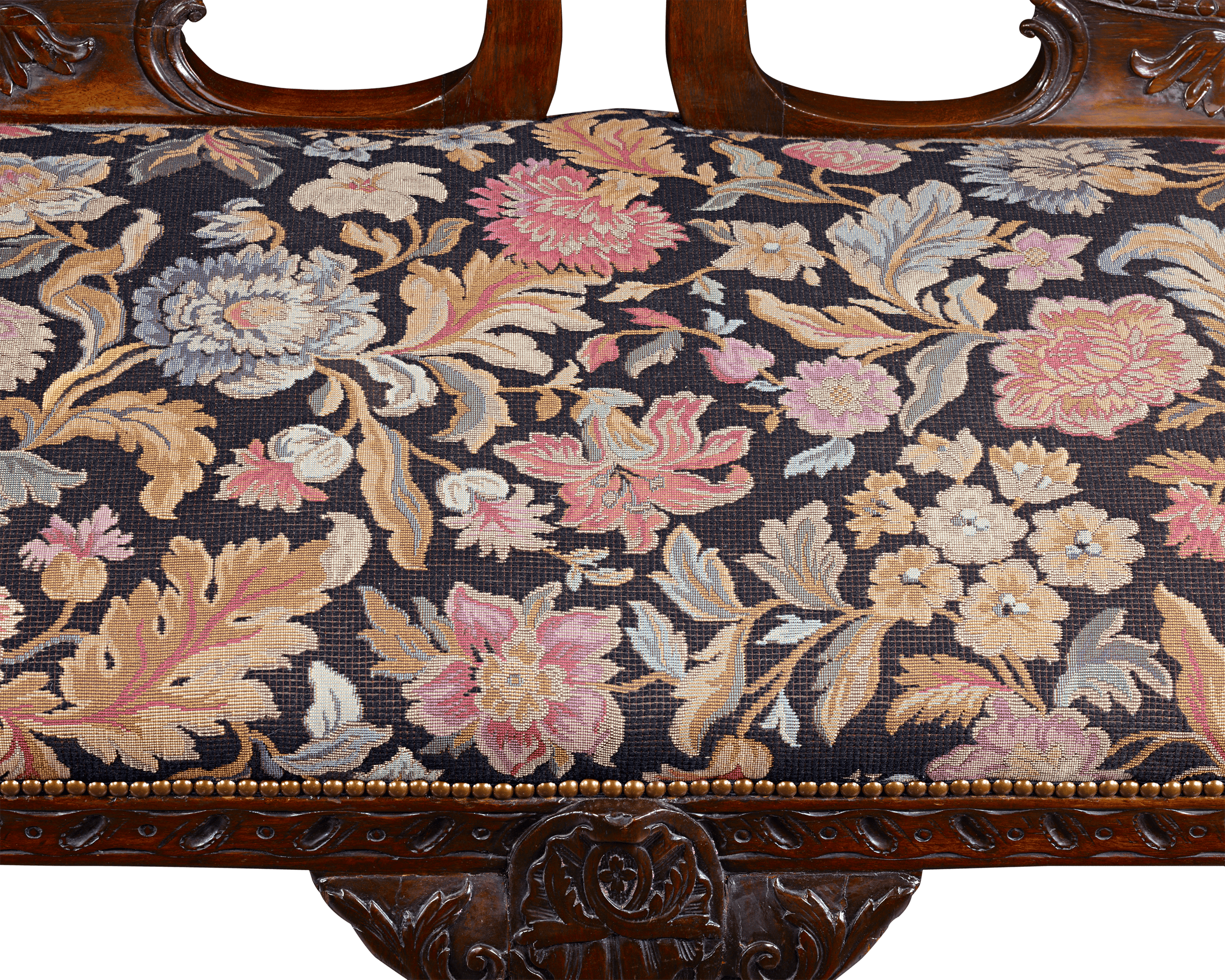 George II-Style Mahogany Double Chair Settee