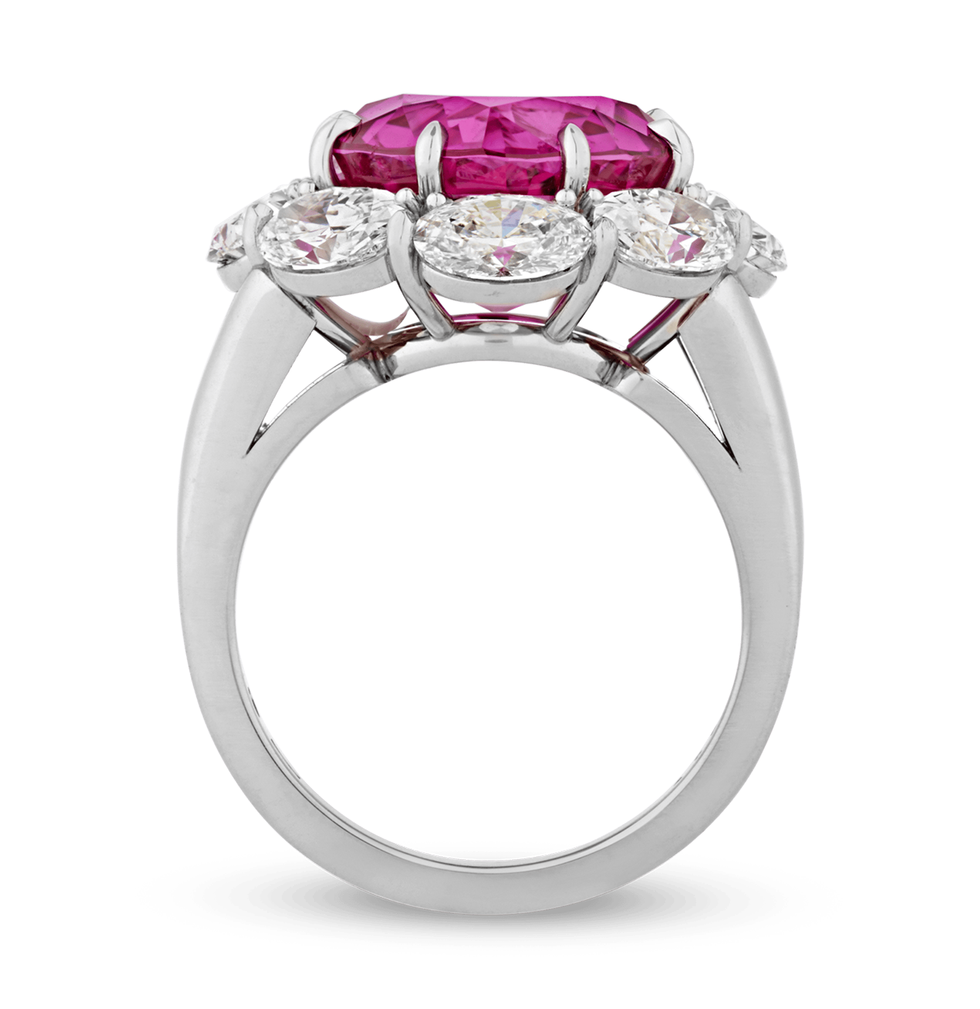 Burmese Vivid Pink Sapphire Ring, 10.03 Carats