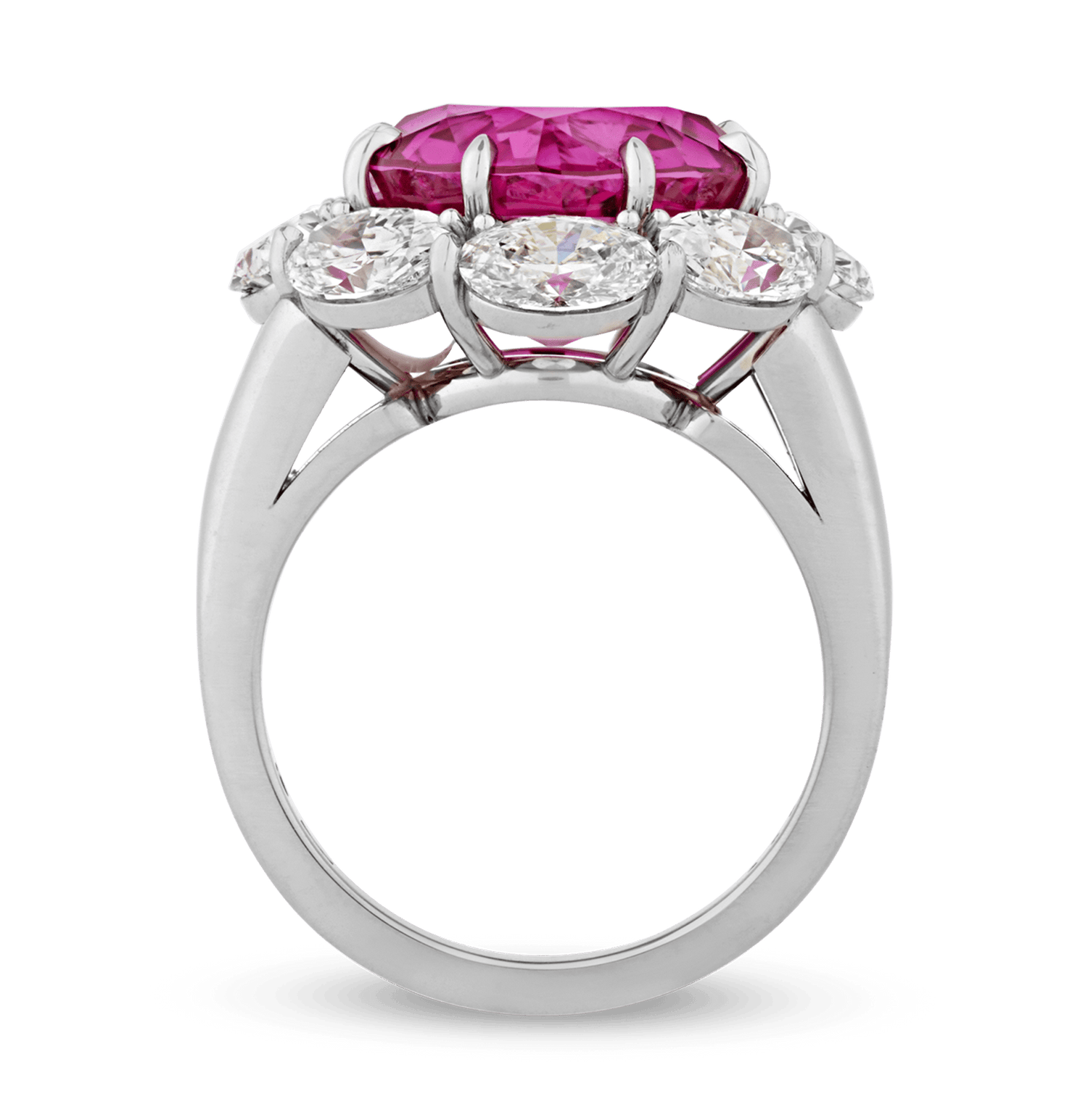 Burmese Vivid Pink Sapphire Ring, 10.03 Carats