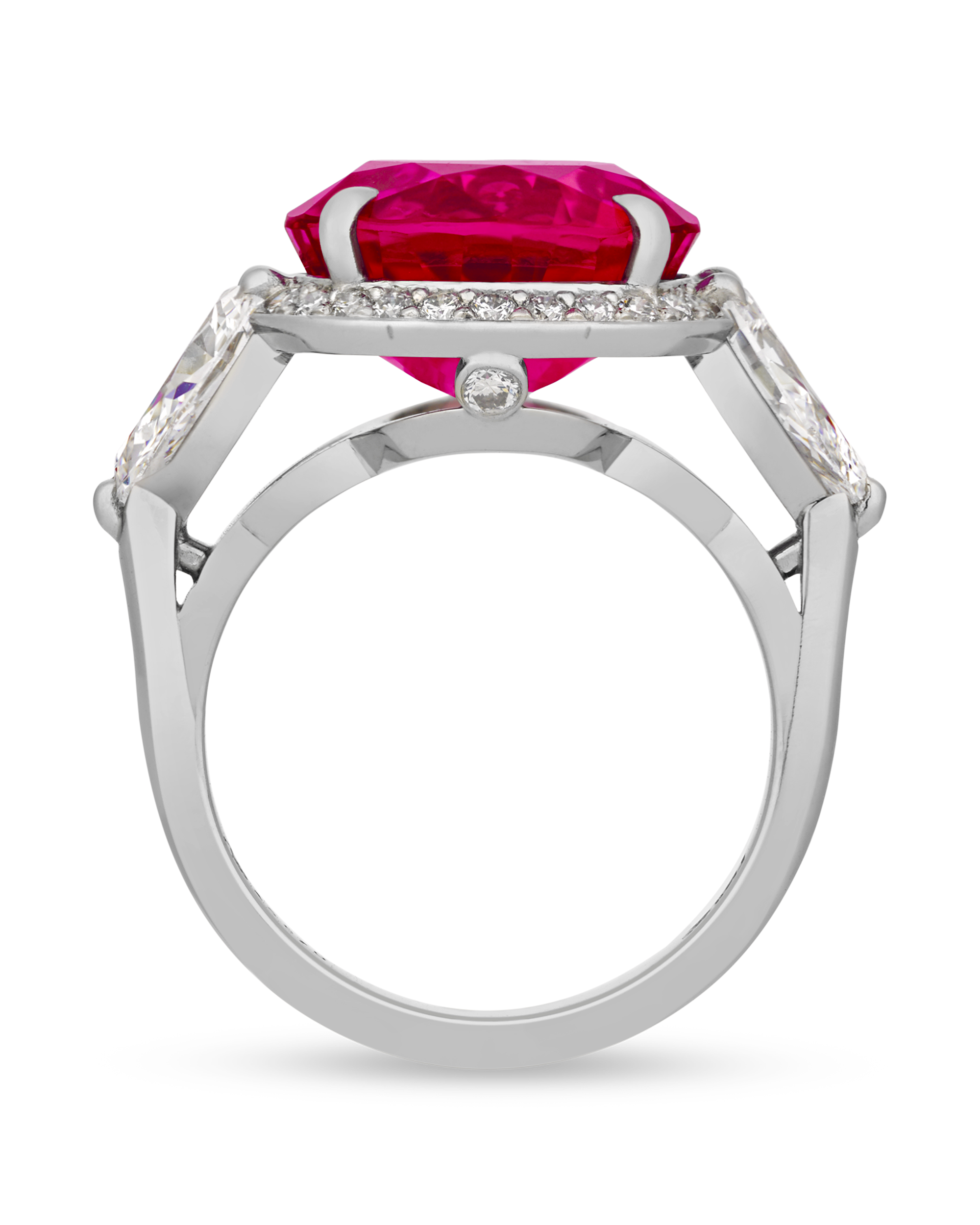 Burmese Vivid Pink Sapphire Ring, 10.03 Carats