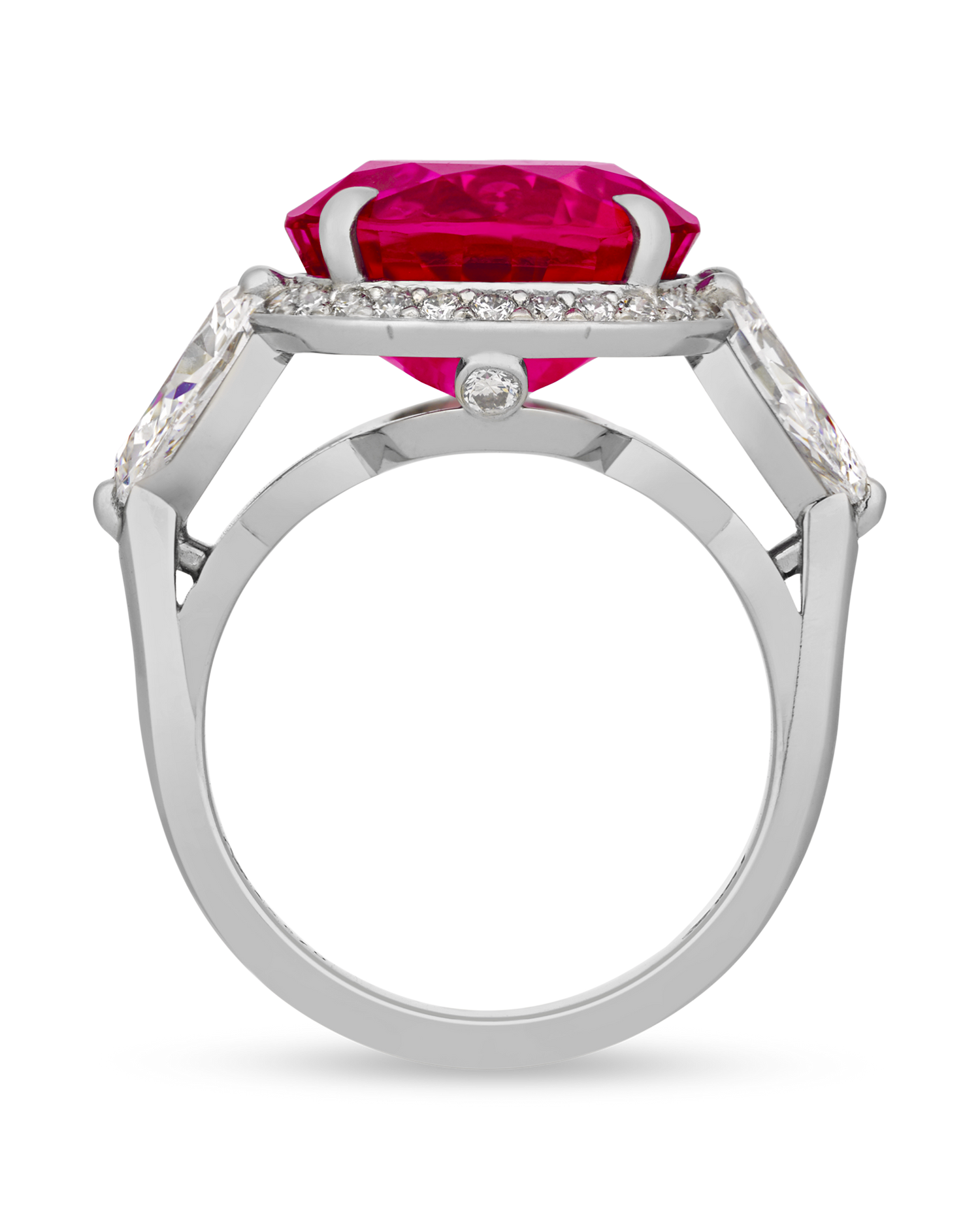 Burmese Vivid Pink Sapphire Ring, 10.03 Carats