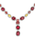 Red Spinel and Colored Sapphire Necklace