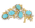 Turquoise and Diamond Brooch