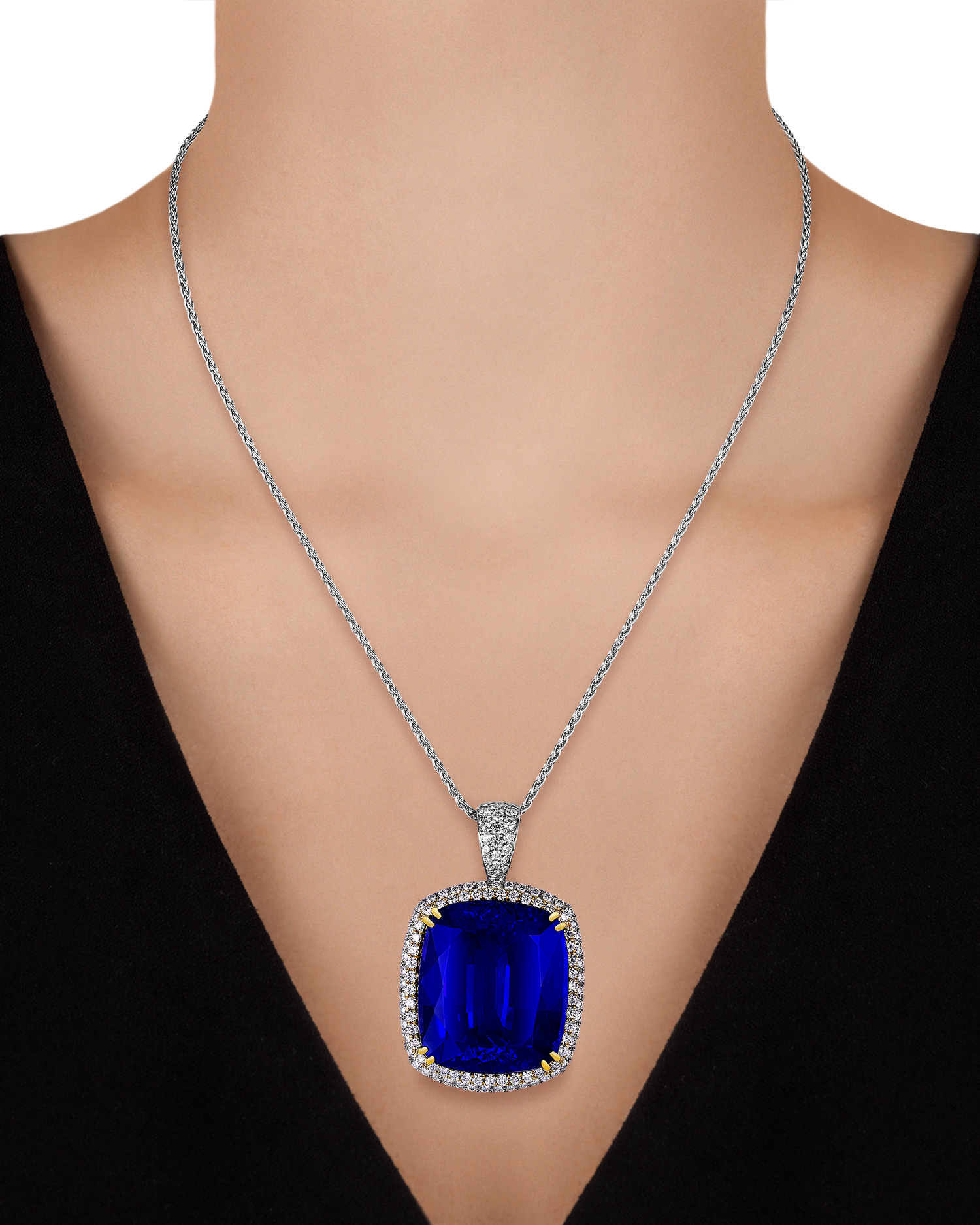 Untreated Tanzanite Pendant, 104.39 Carats