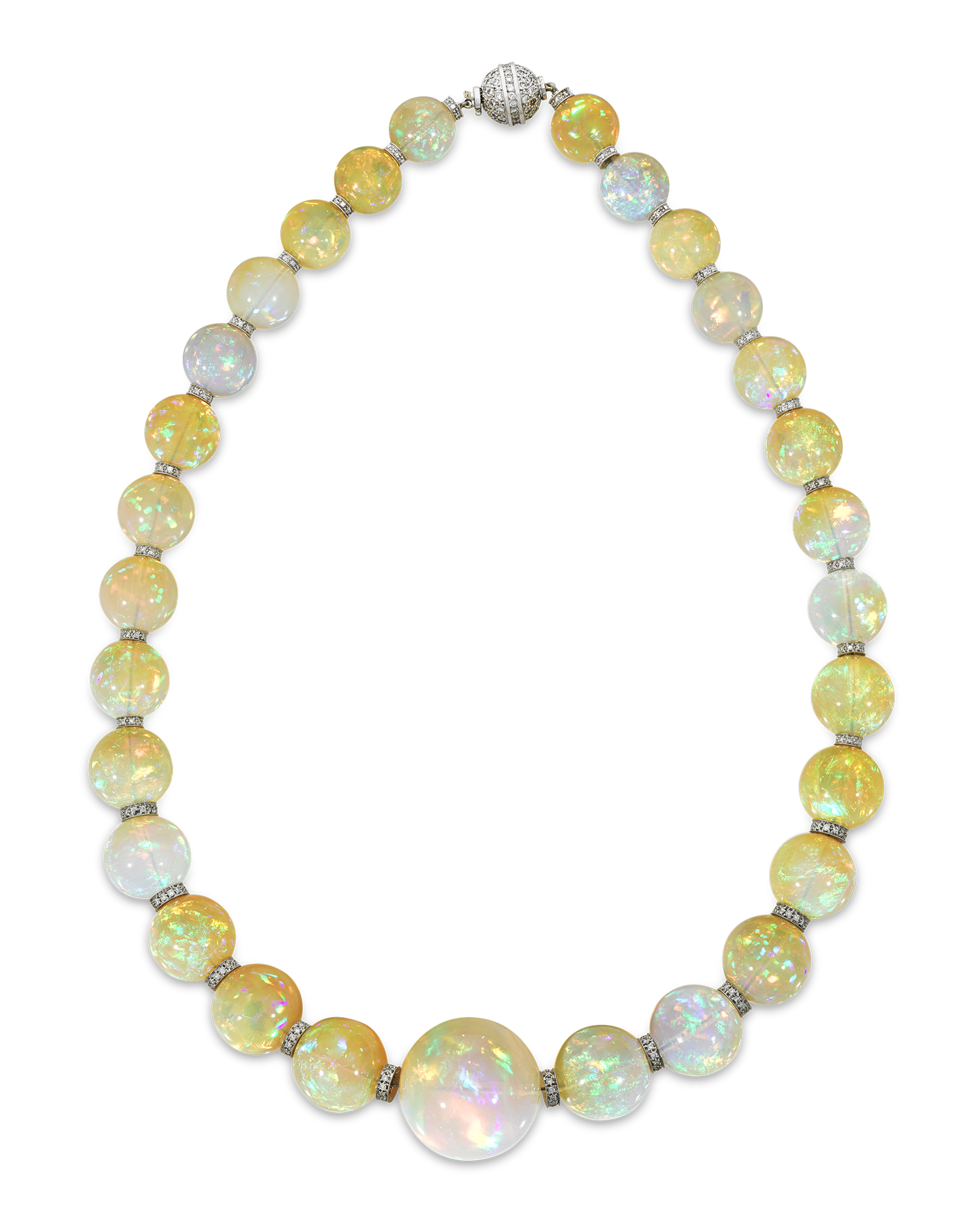 Graduated Opal Necklace, 554.00 Carats