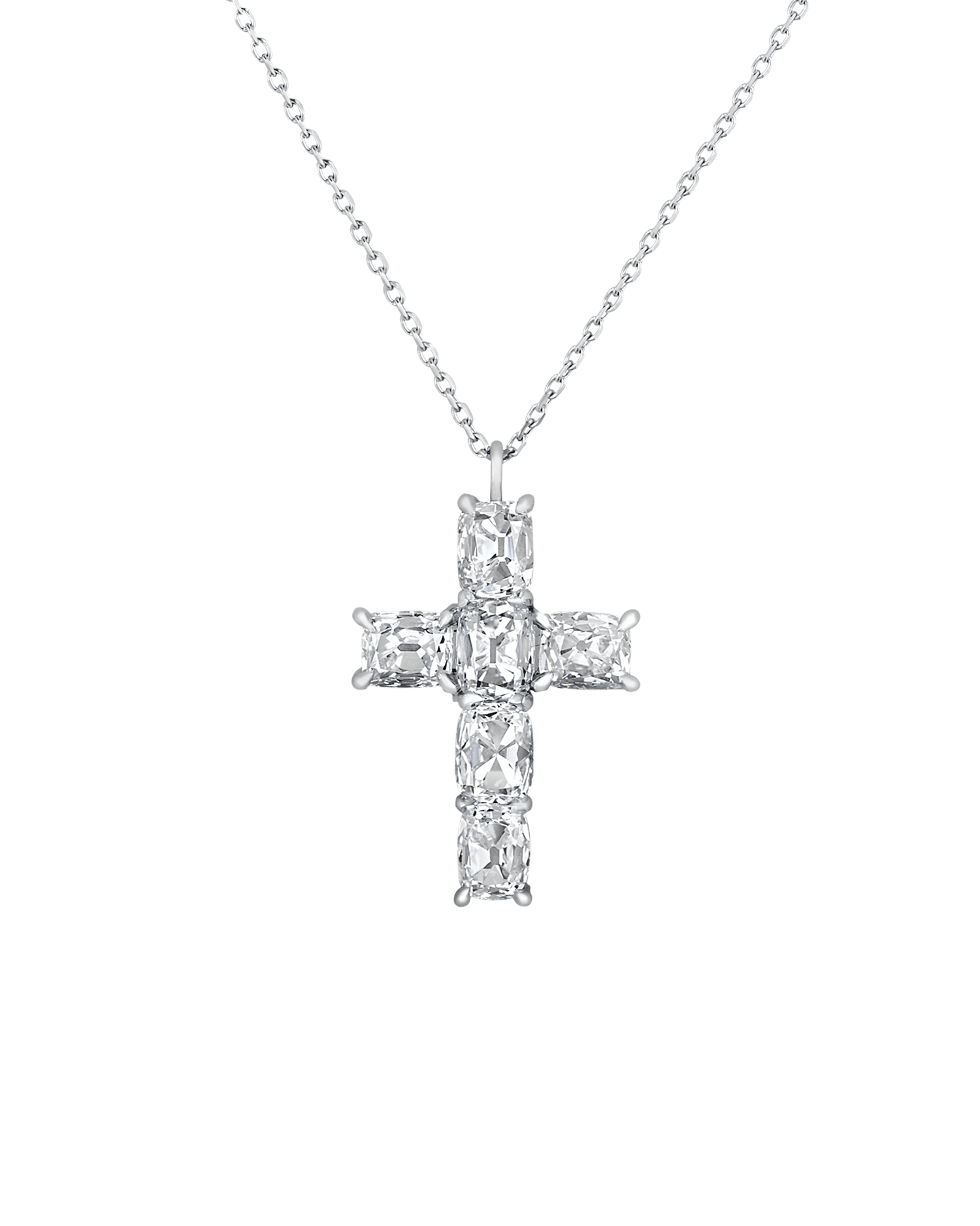 Old Mine Diamond Cross Pendant