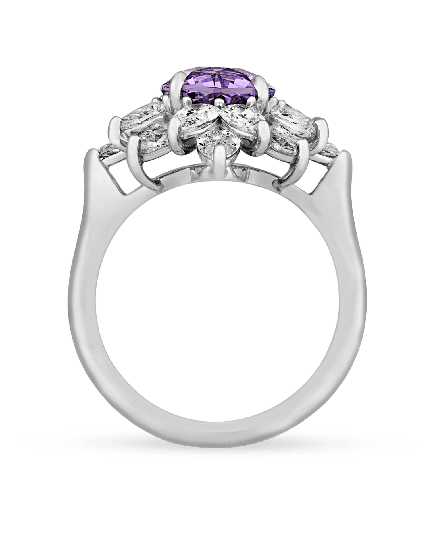 Purple Sapphire Ring, 2.53 Carats