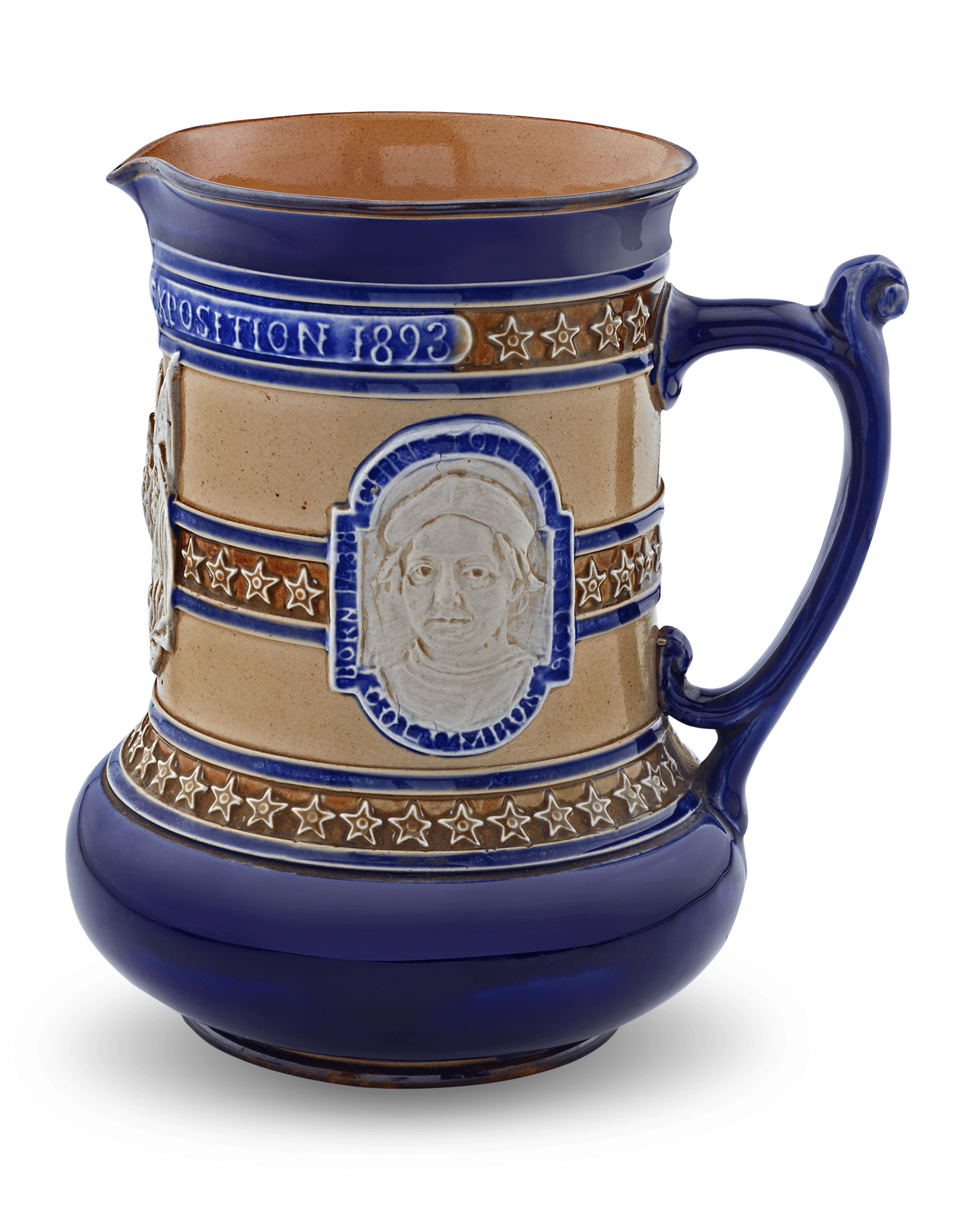 Commemorative Christopher Columbus Stoneware Jug by Royal Doulton