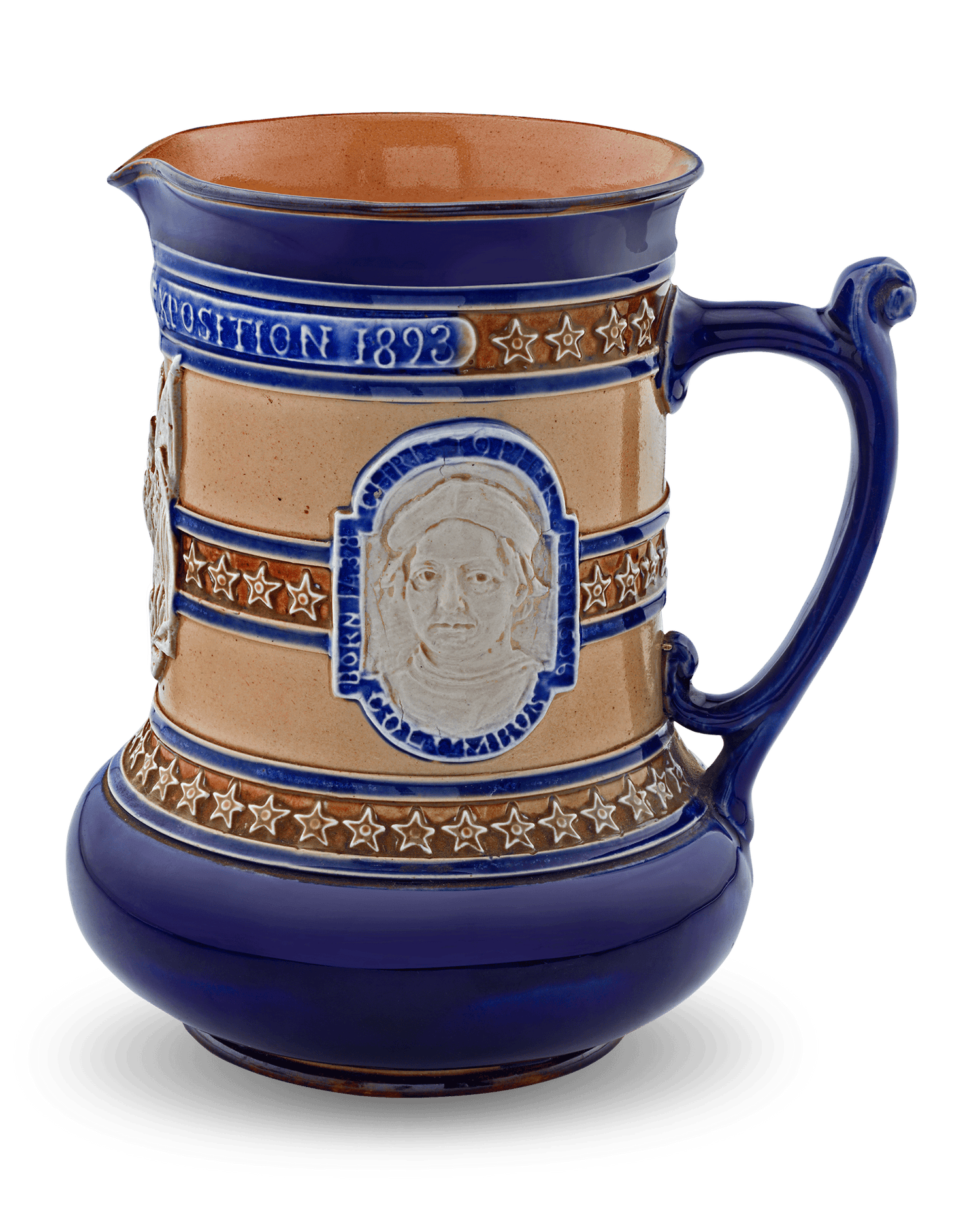 Commemorative Christopher Columbus Stoneware Jug by Royal Doulton