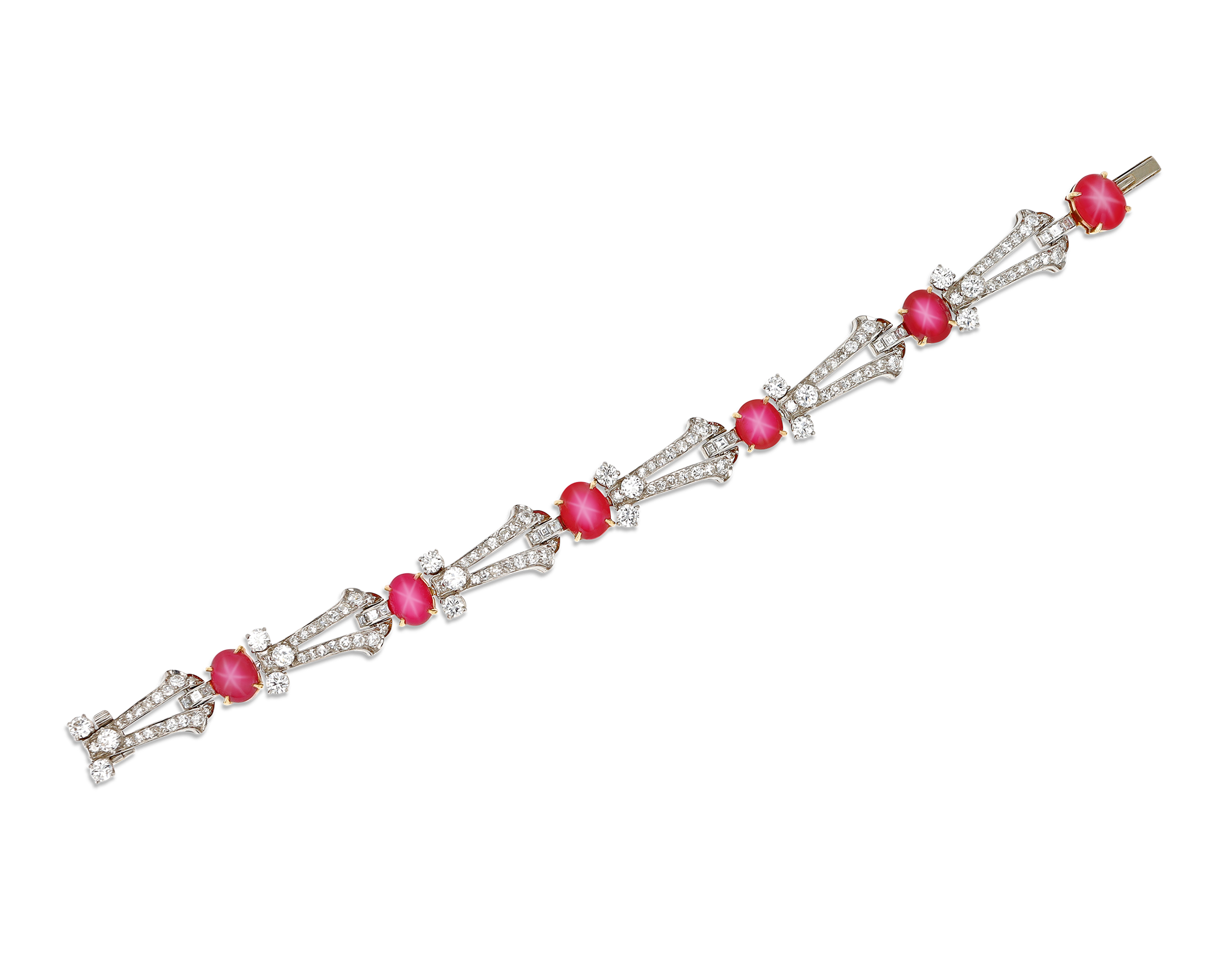 Cartier Art Deco Star Ruby Bracelet, 15.00 Carats