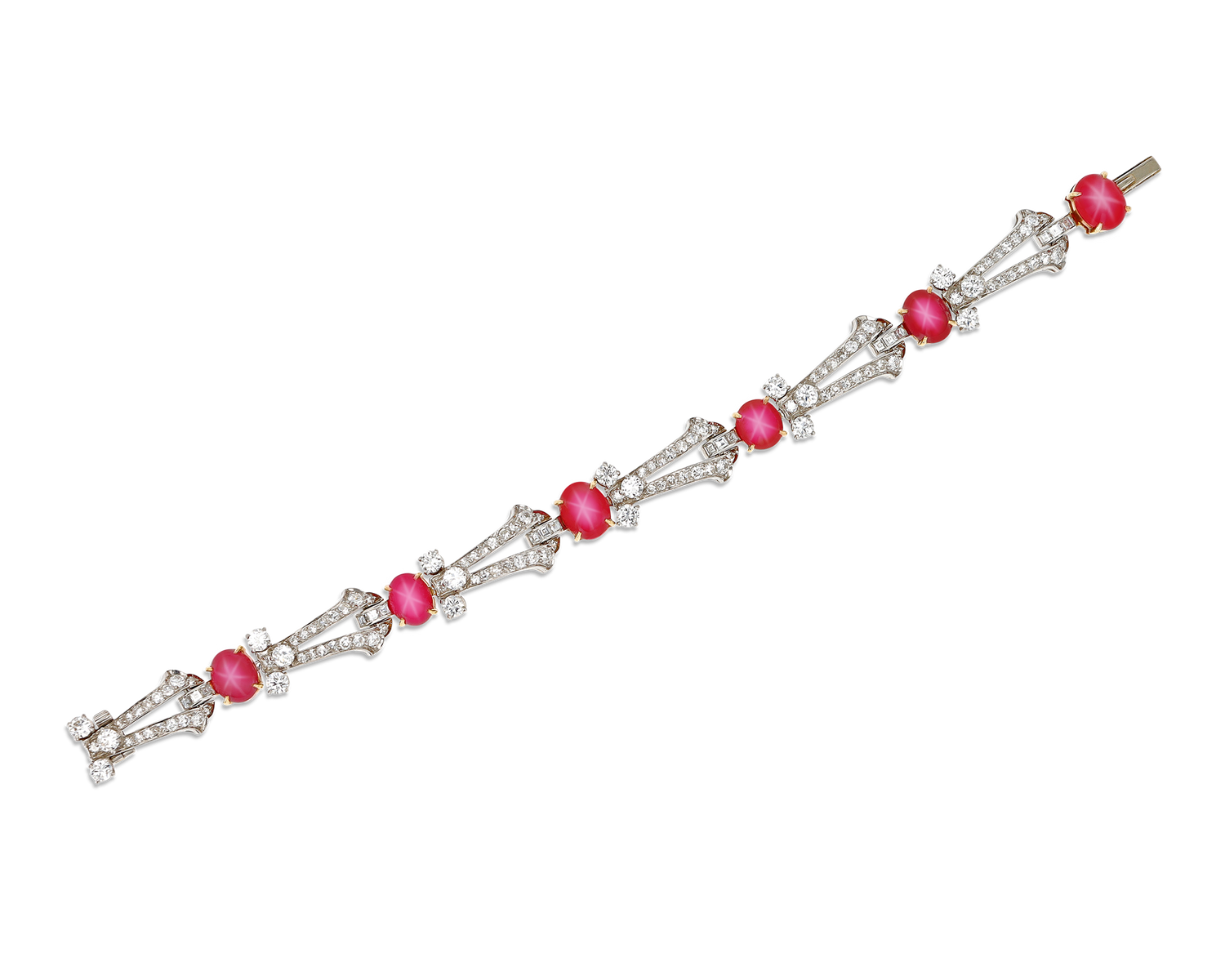 Cartier Art Deco Star Ruby Bracelet, 15.00 Carats