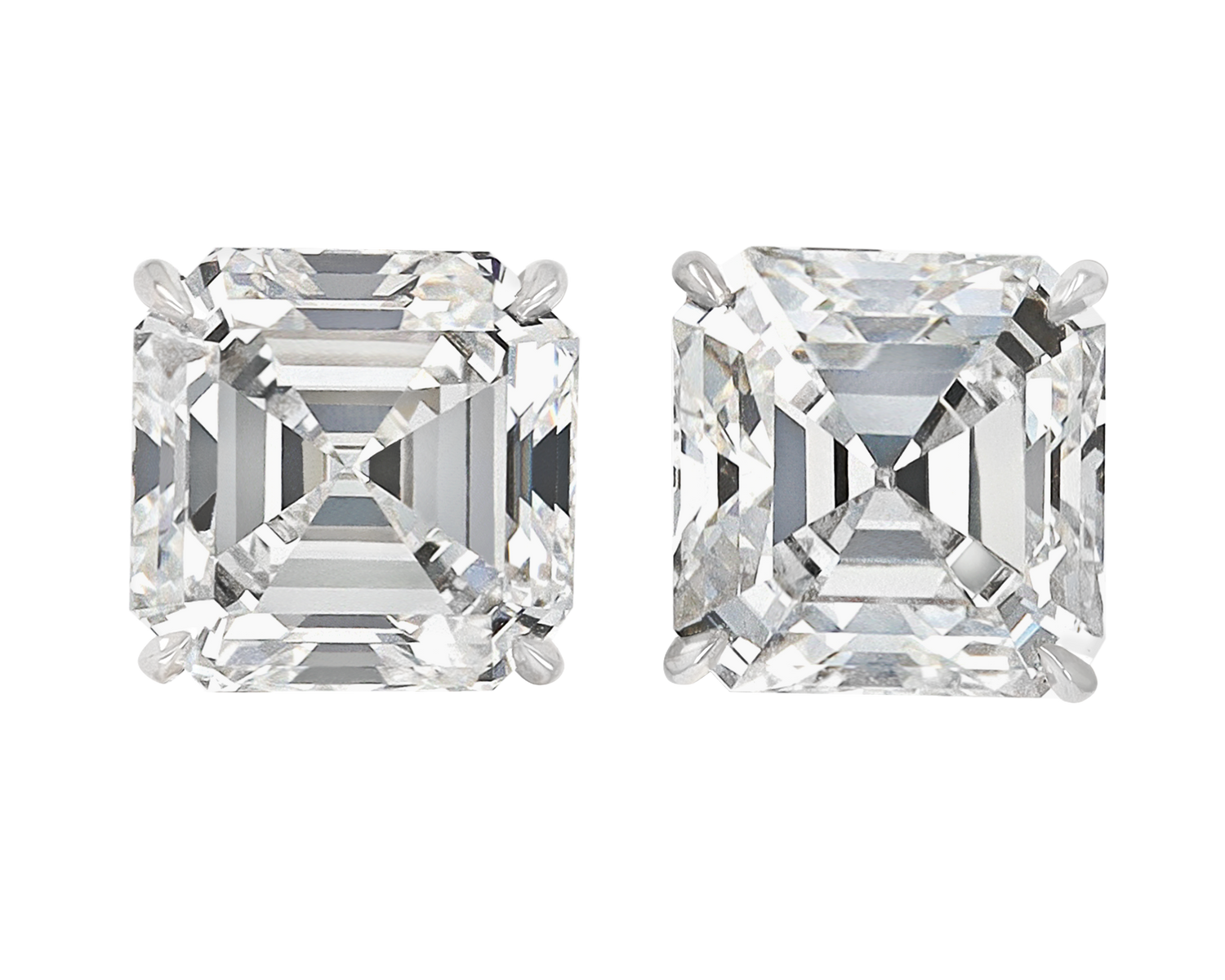 Asscher-Cut Diamond Earrings