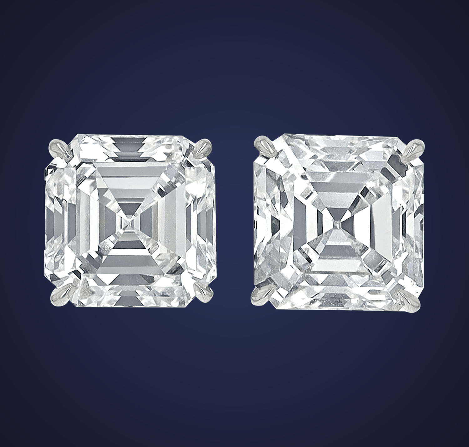Asscher-Cut Diamond Earrings