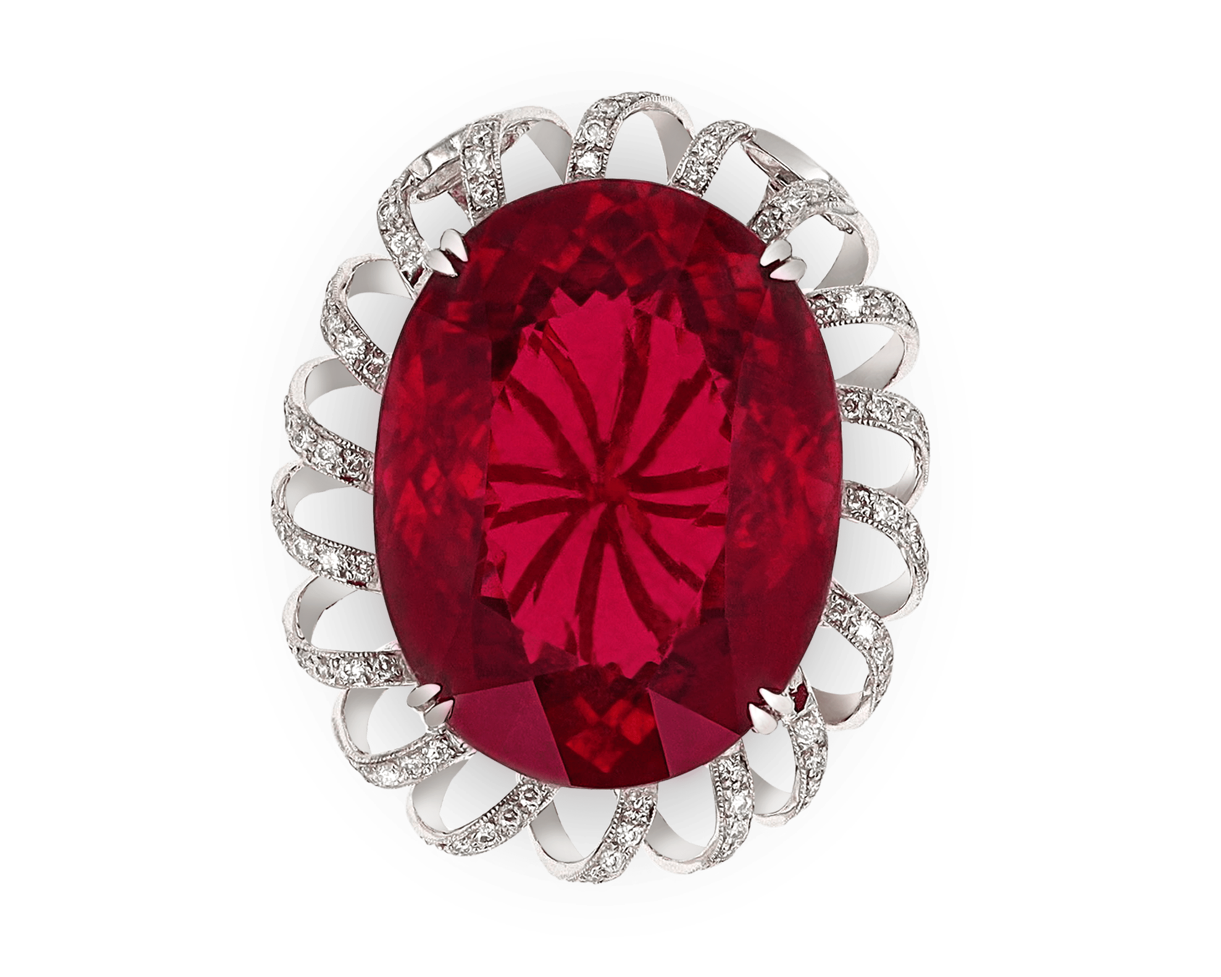 Rubellite Tourmaline Pendant, 86.19 Carats