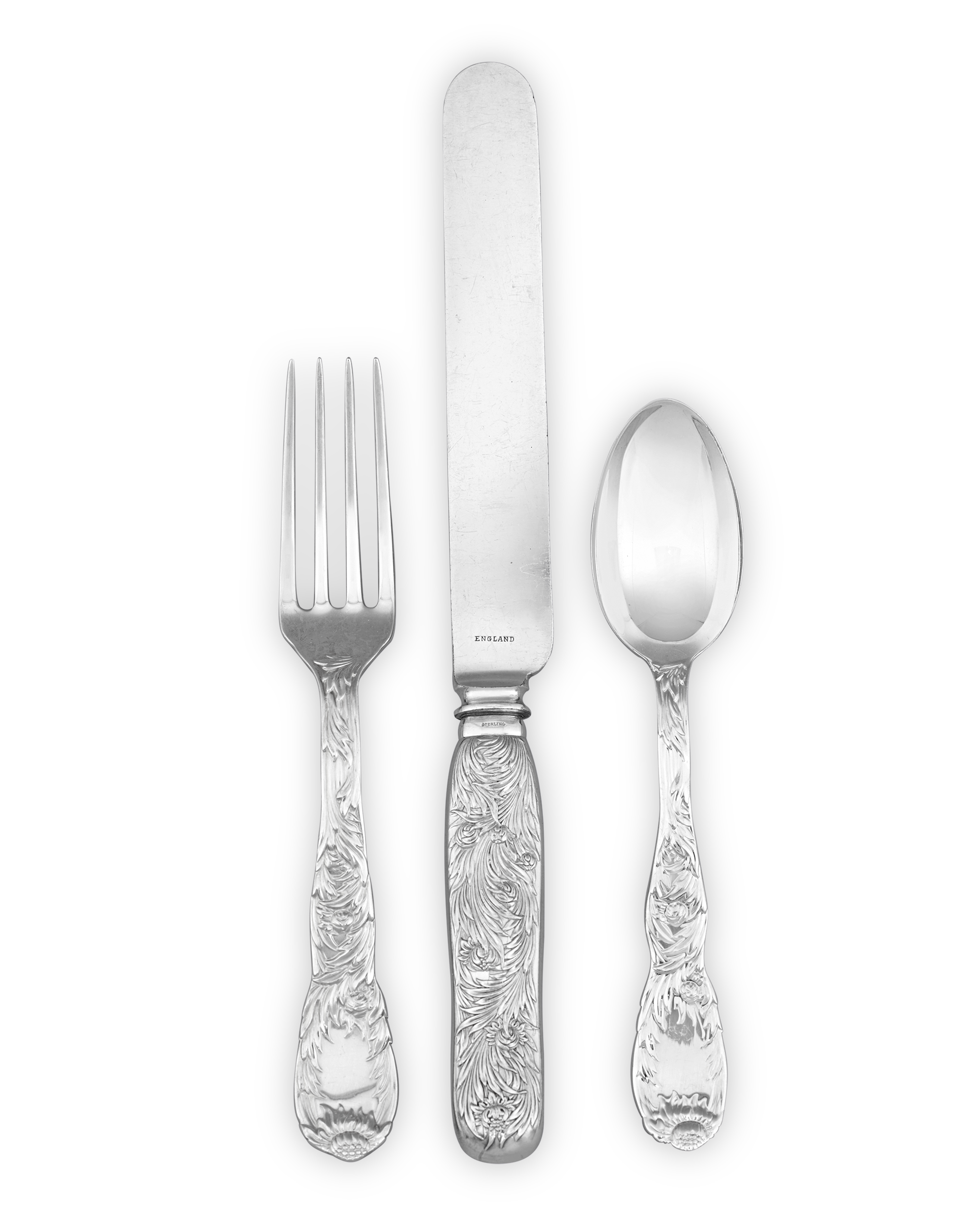 Tiffany & Co. Chrysanthemum Flatware Set, Service for 12