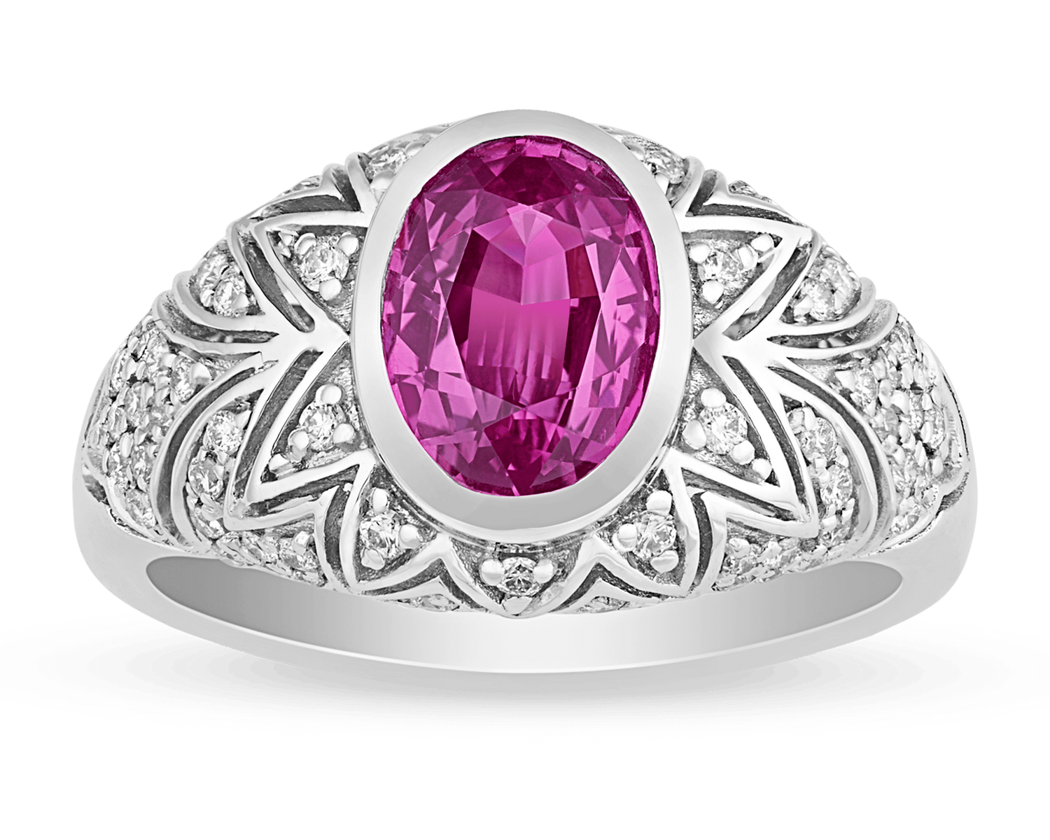 Untreated Pink Sapphire Ring, 2.28 Carats