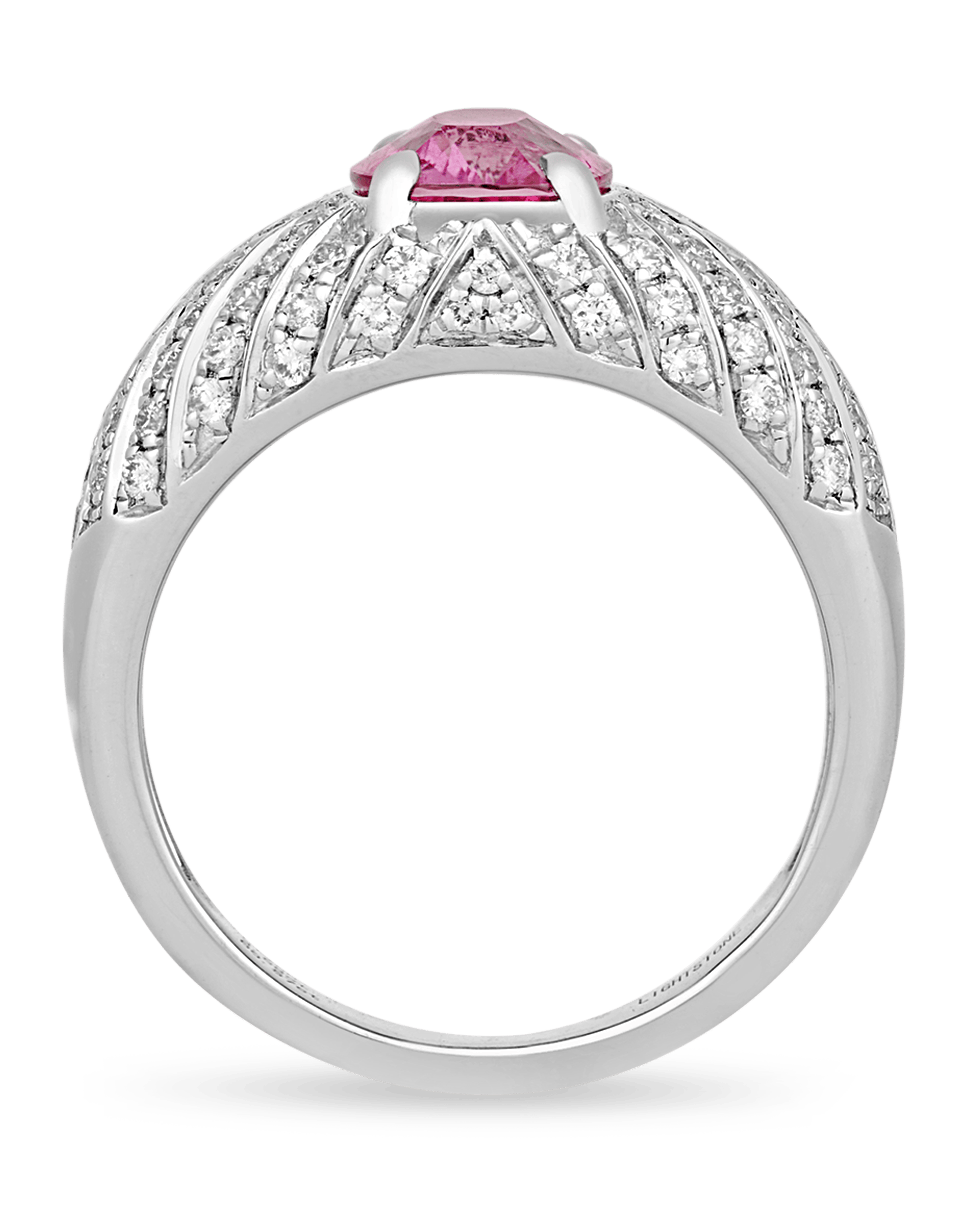 Untreated Pink Sapphire Ring, 2.58 Carats