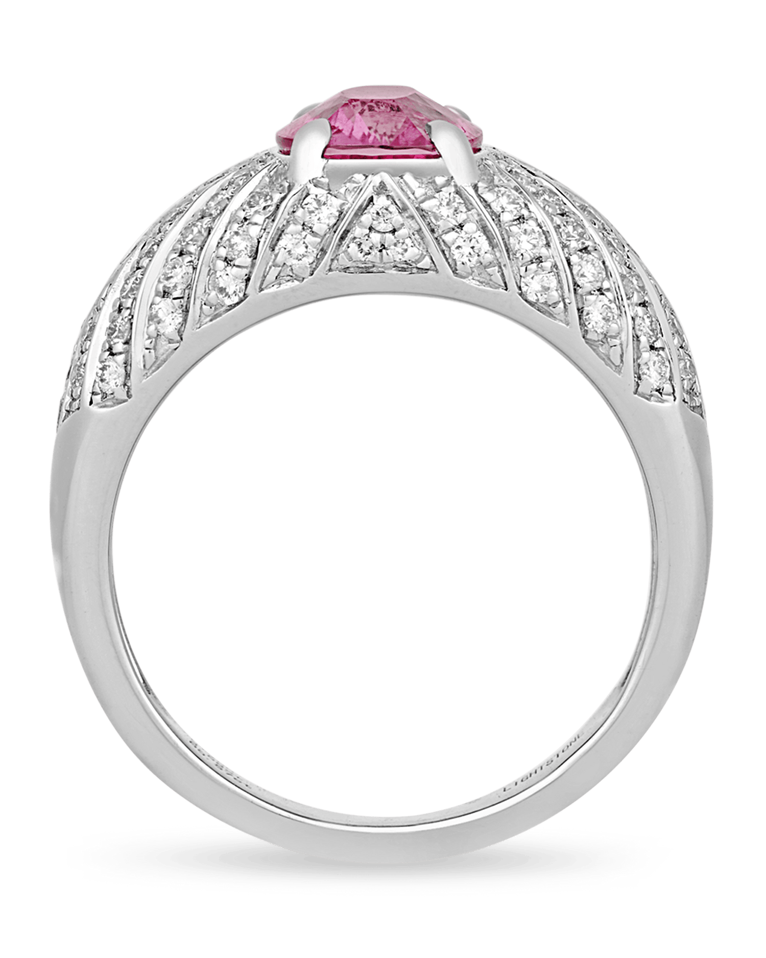 Untreated Pink Sapphire Ring, 2.58 Carats