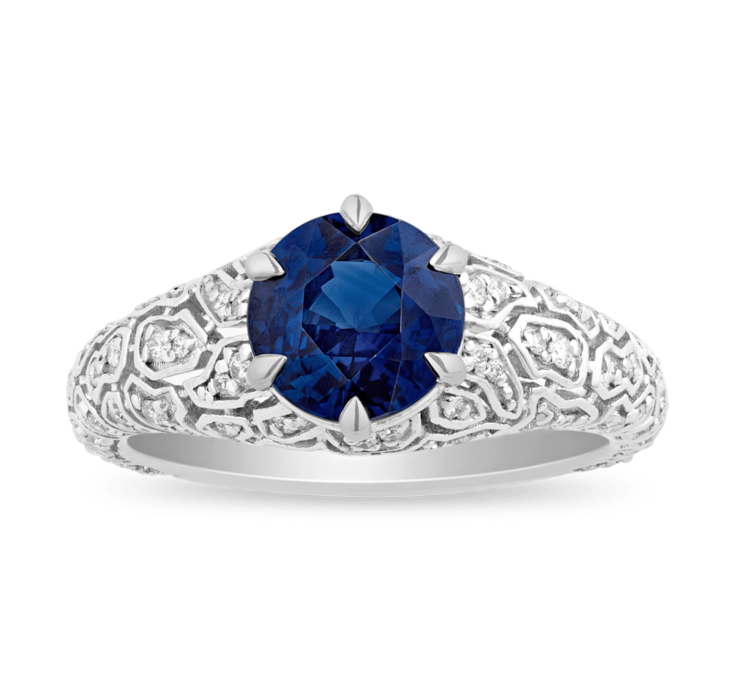 Brilliant-Cut Sapphire Ring, 2.21 Carats