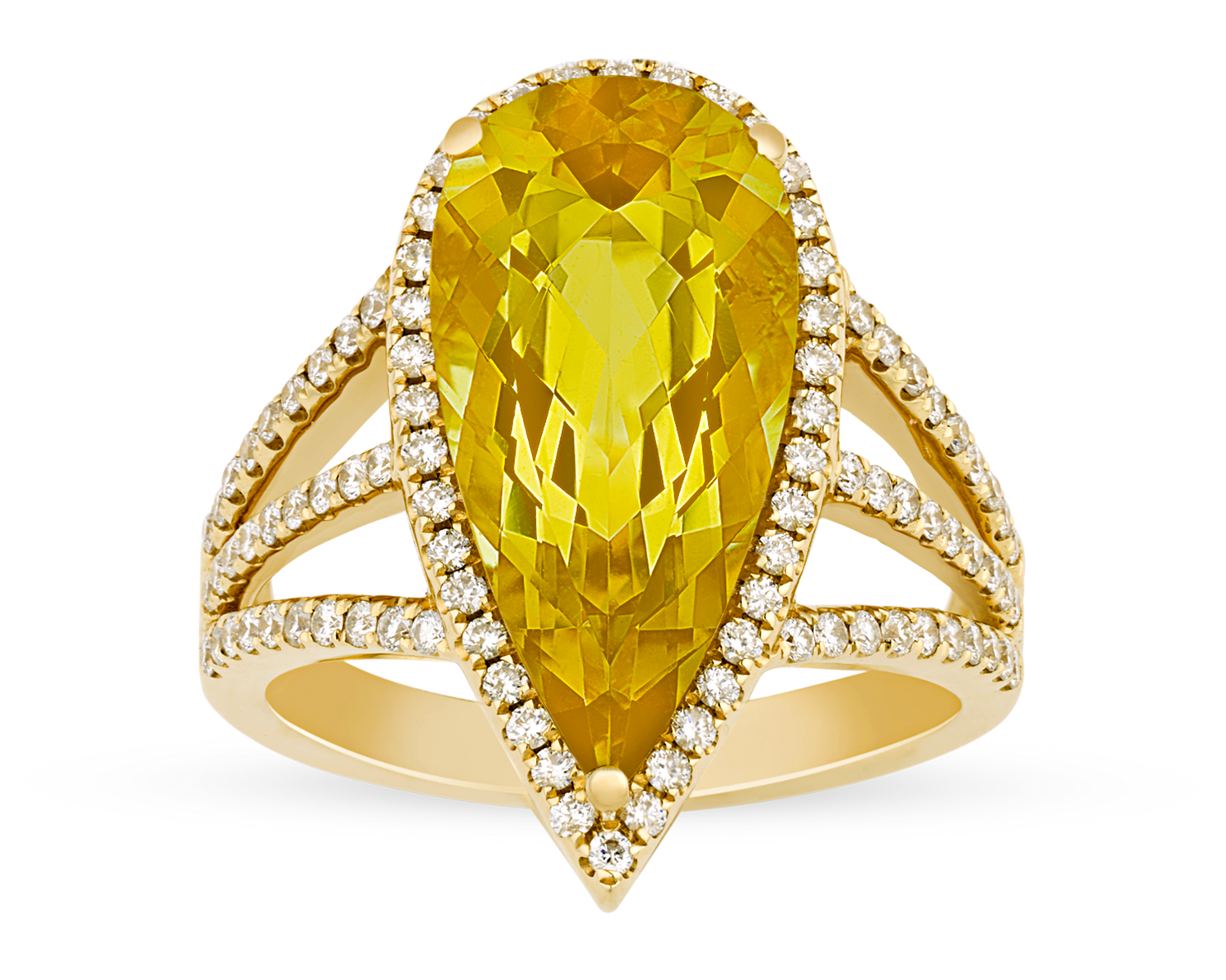 Golden Beryl Ring, 5.42 Carats