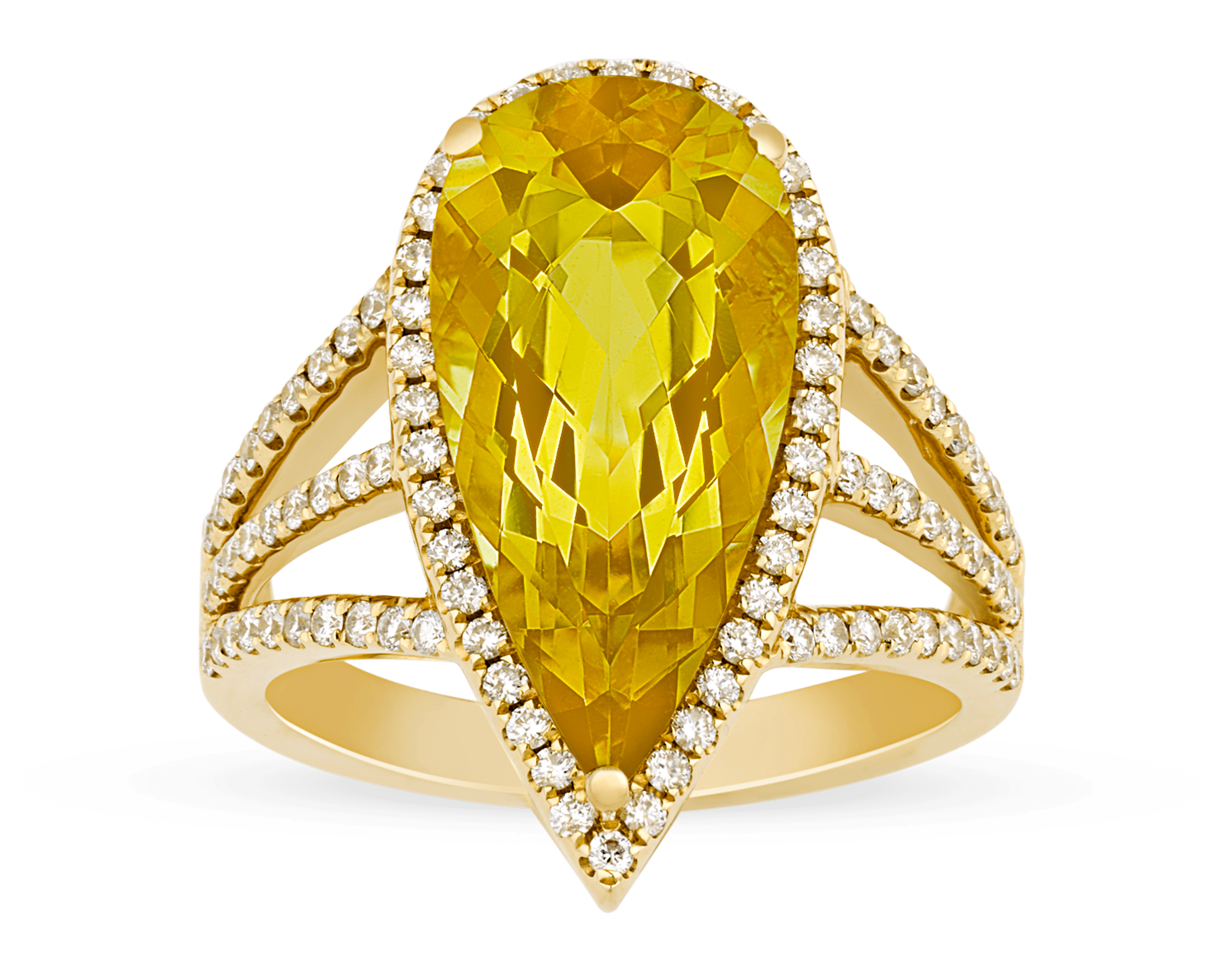 Golden Beryl Ring, 5.42 Carats