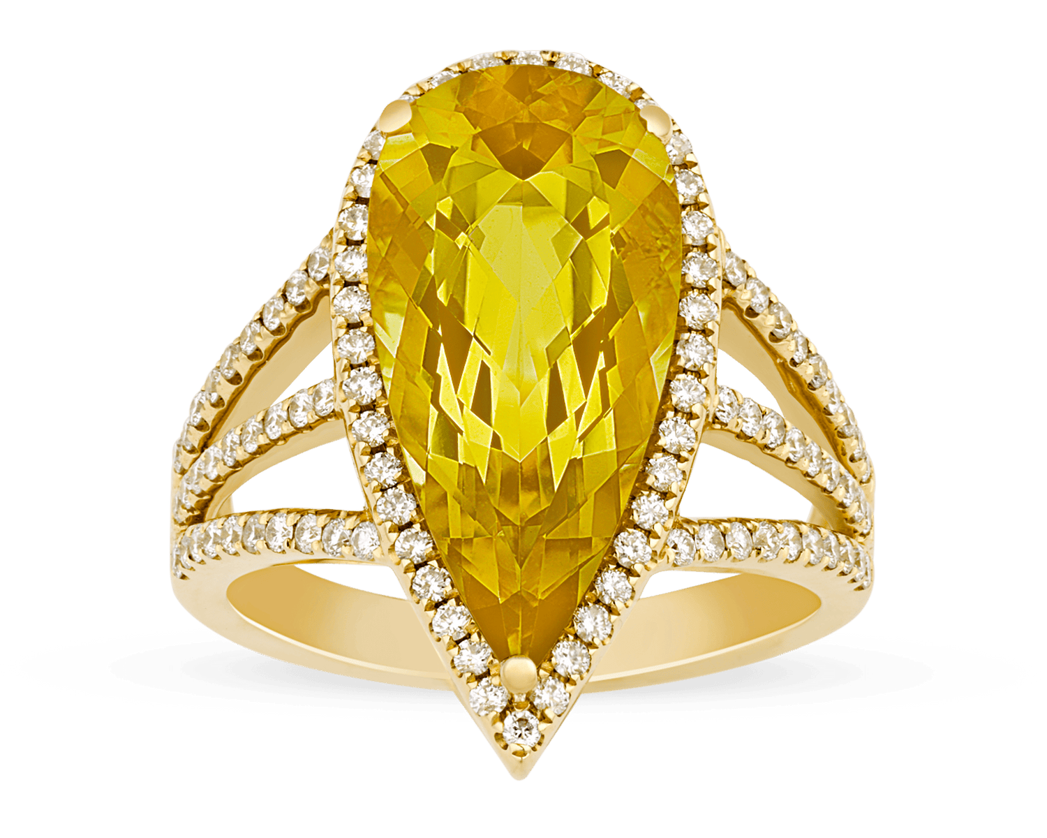 Golden Beryl Ring, 5.42 Carats