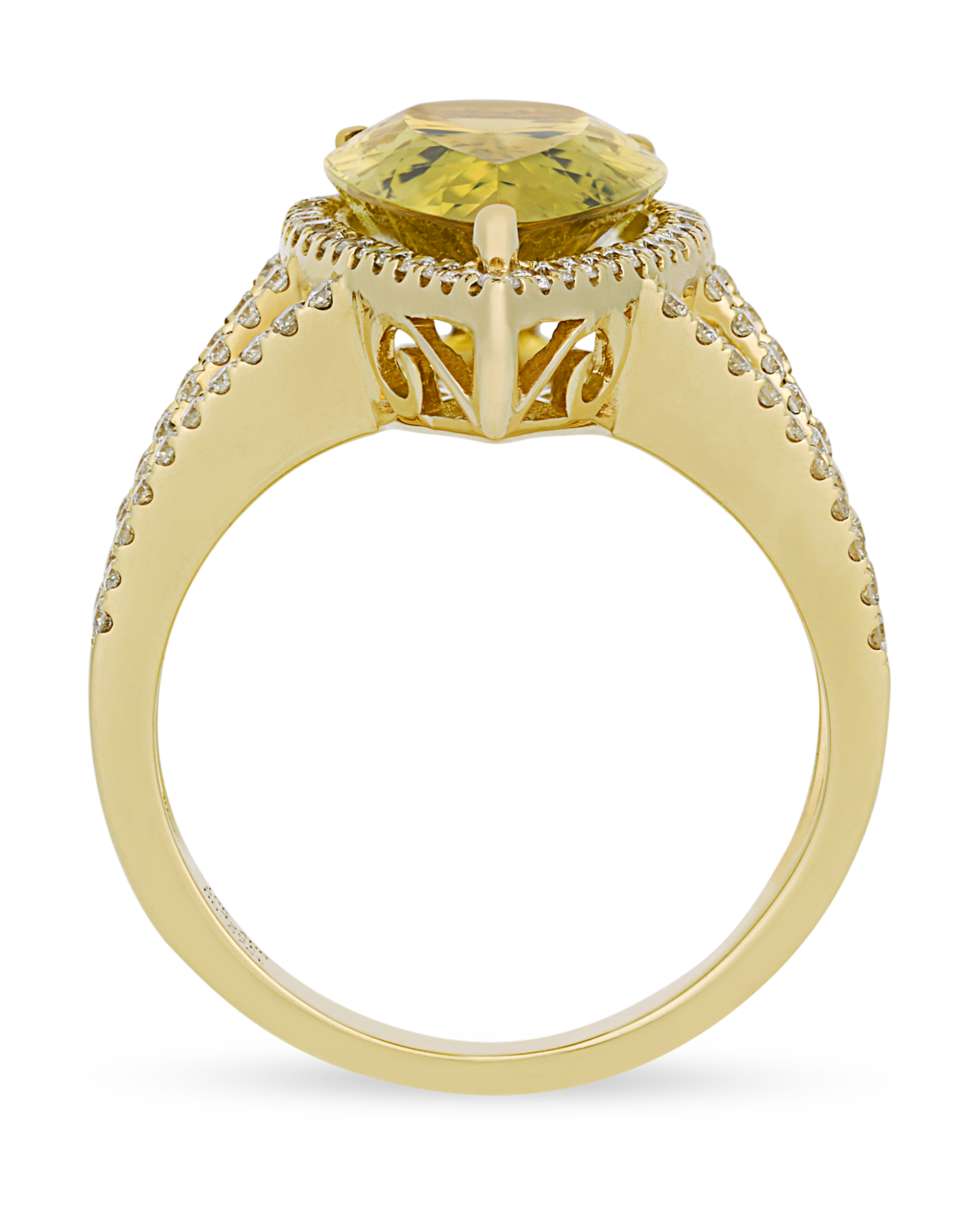 Golden Beryl Ring, 5.42 Carats