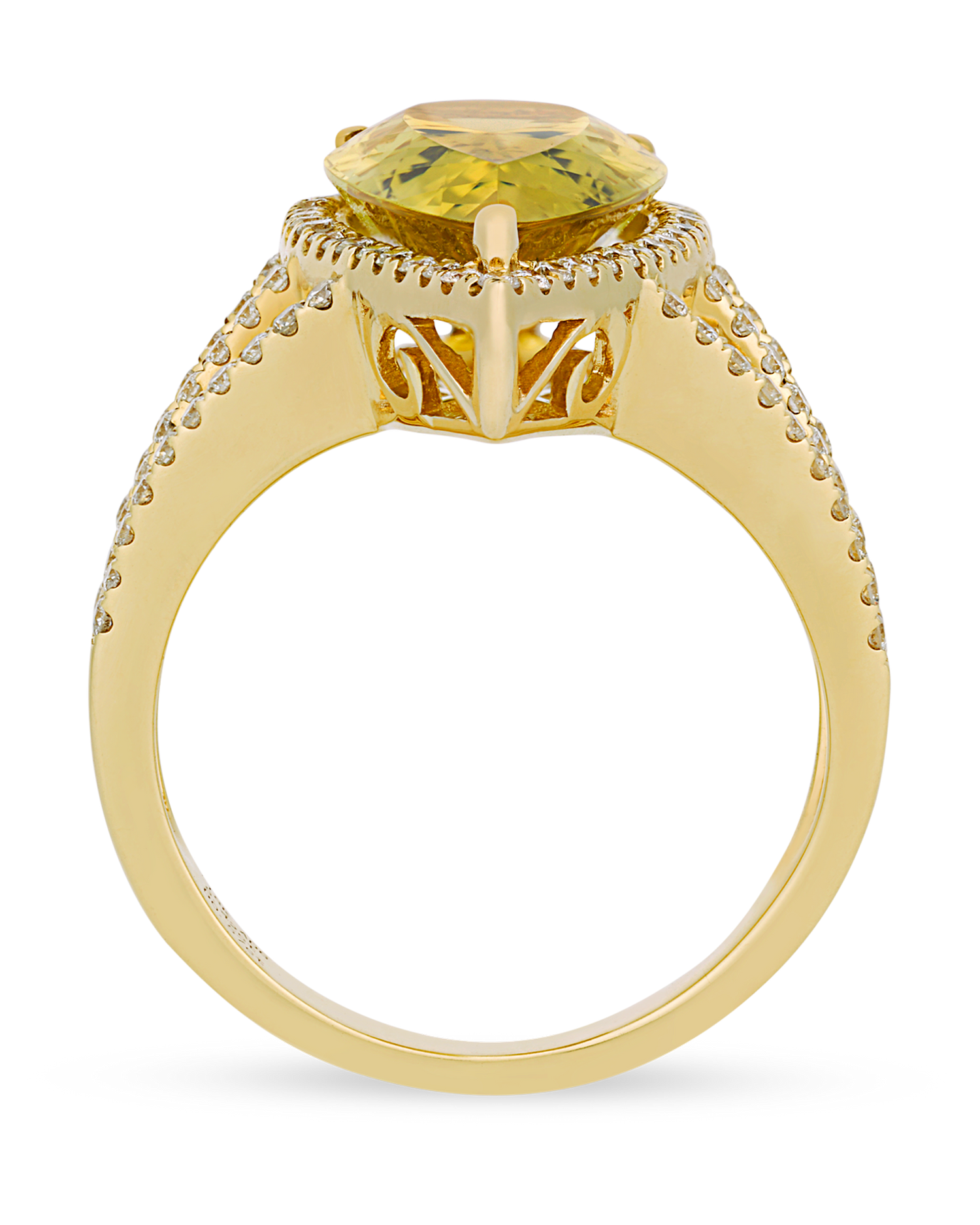 Golden Beryl Ring, 5.42 Carats