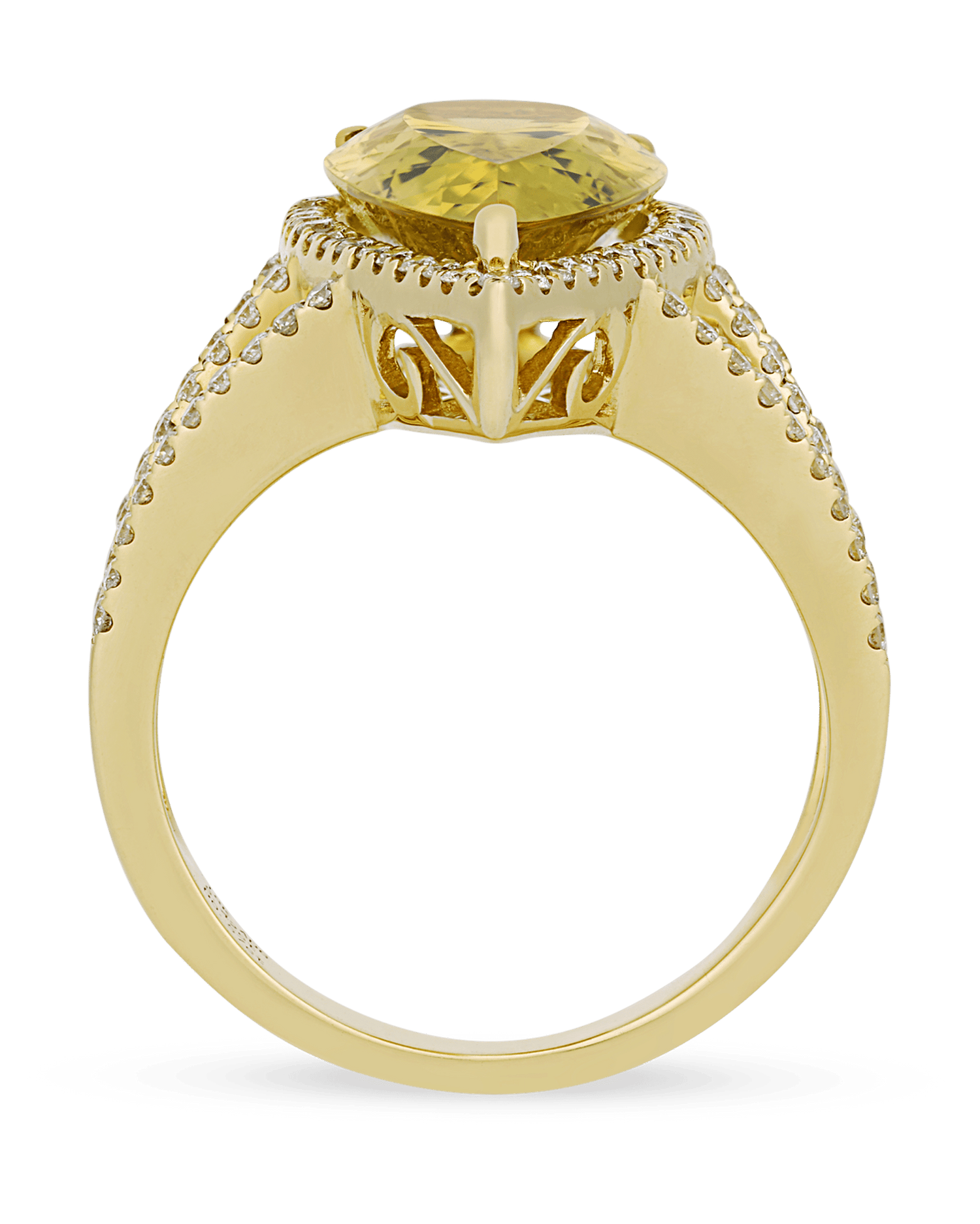 Golden Beryl Ring, 5.42 Carats