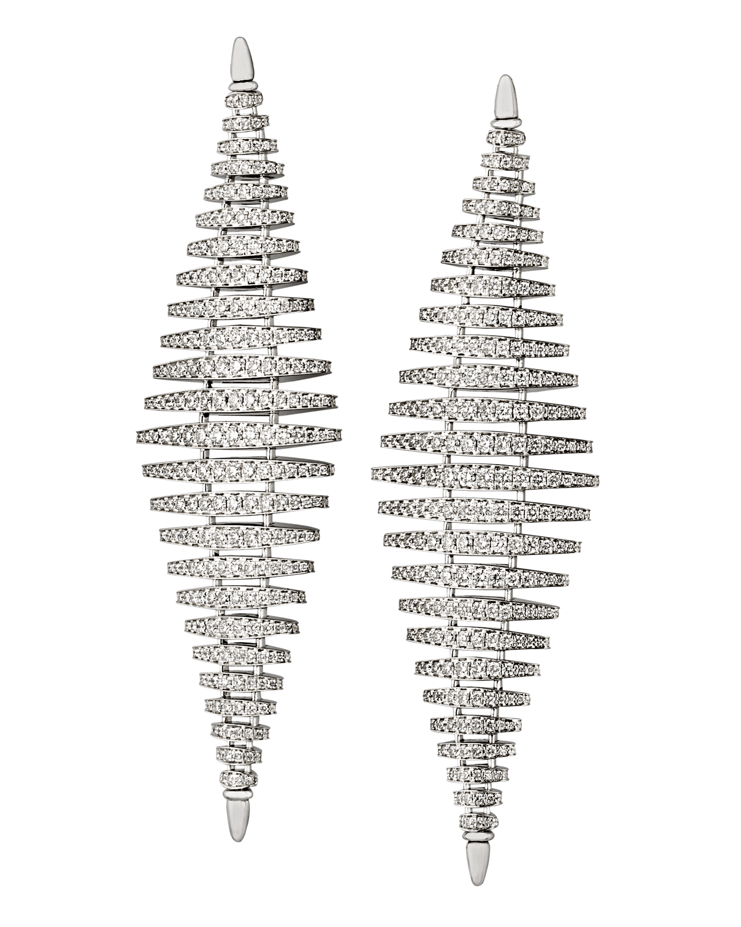 Mother-of-Pearl and Diamond Twist Earrings