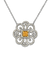 Fancy Vivid Yellowish Orange Diamond Pendant, 0.43 Carat