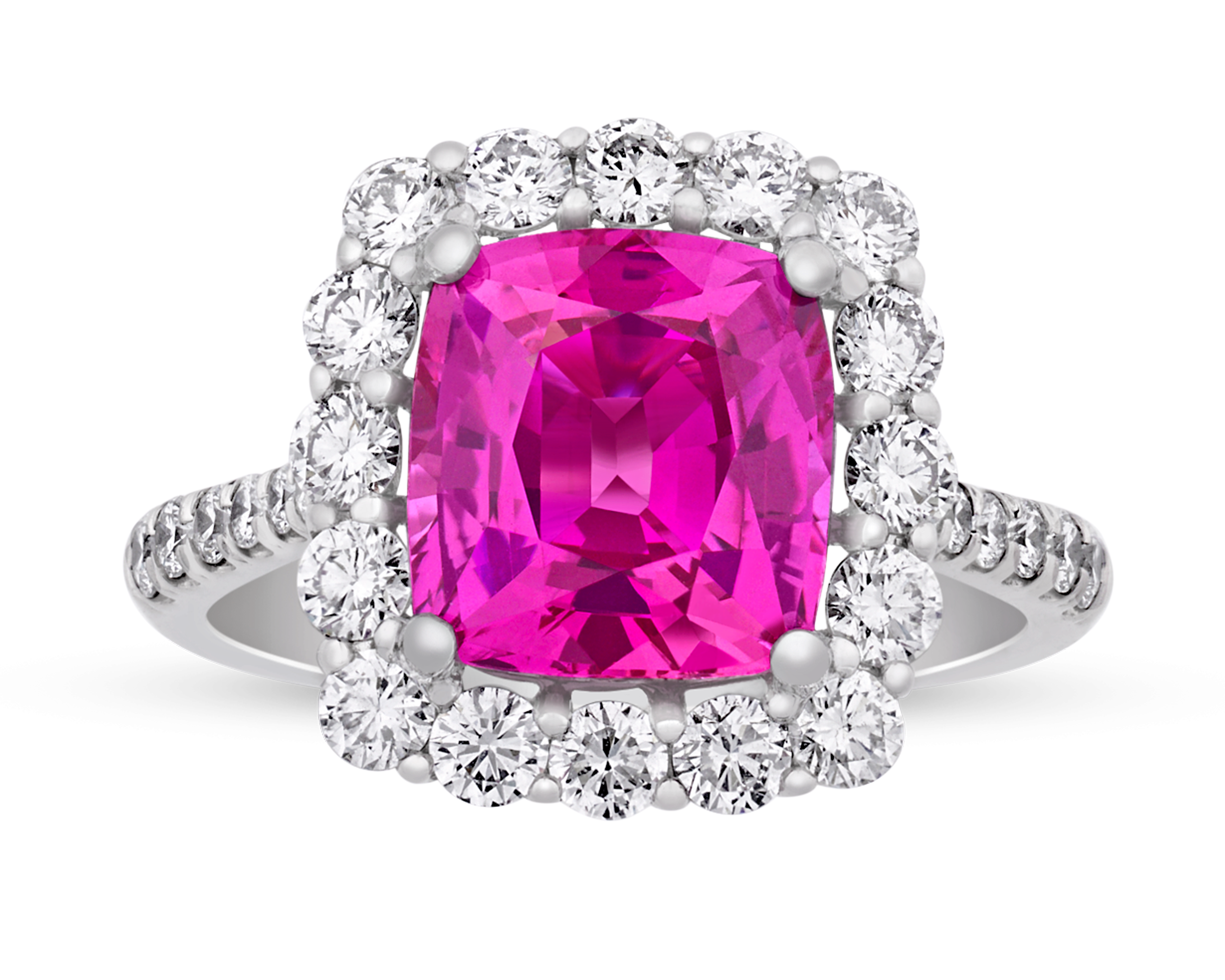 Purplish-Pink Sapphire Ring, 4.41cts