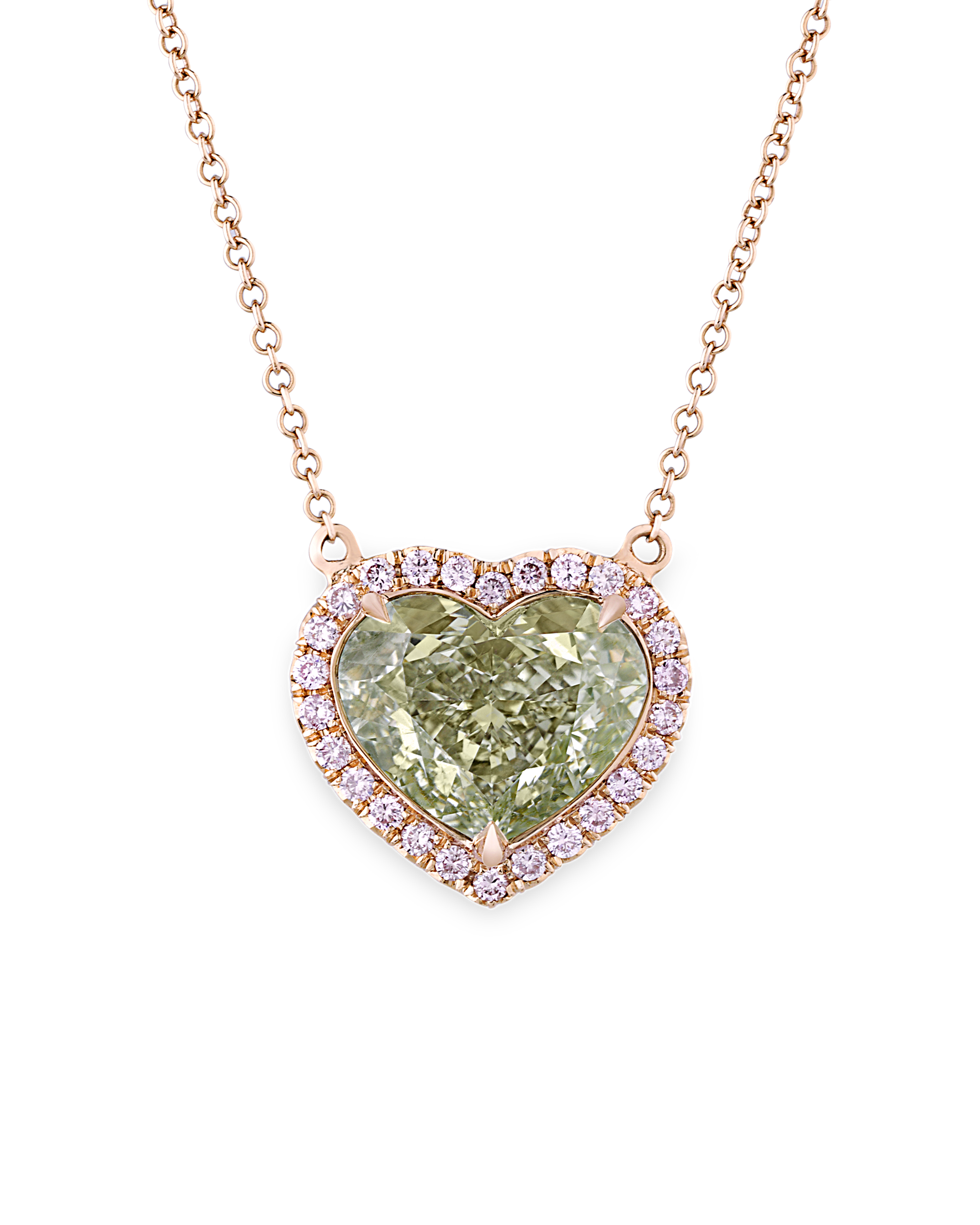 Chameleon Diamond Necklace, 4.41 Carats