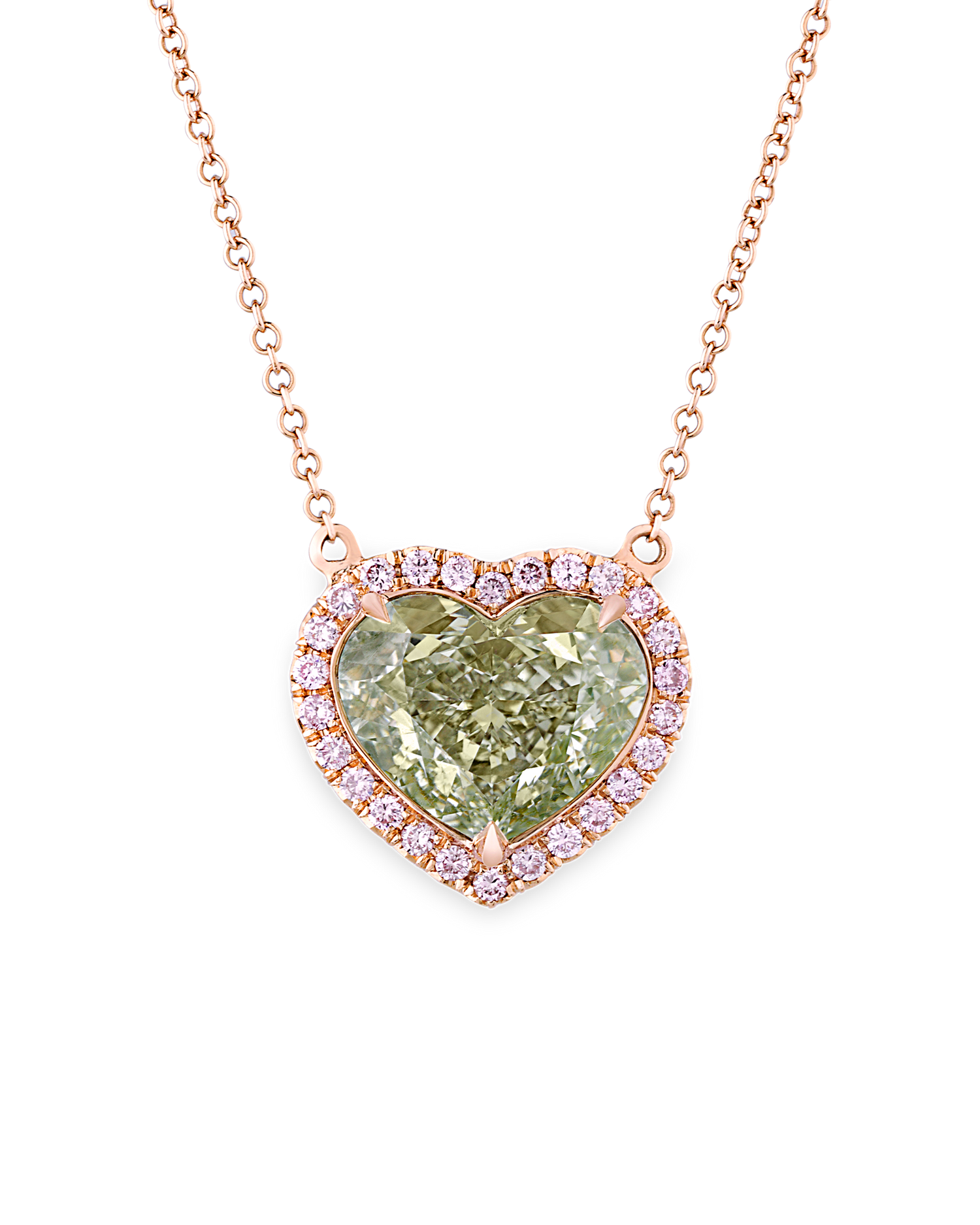 Chameleon Diamond Necklace, 4.41 Carats