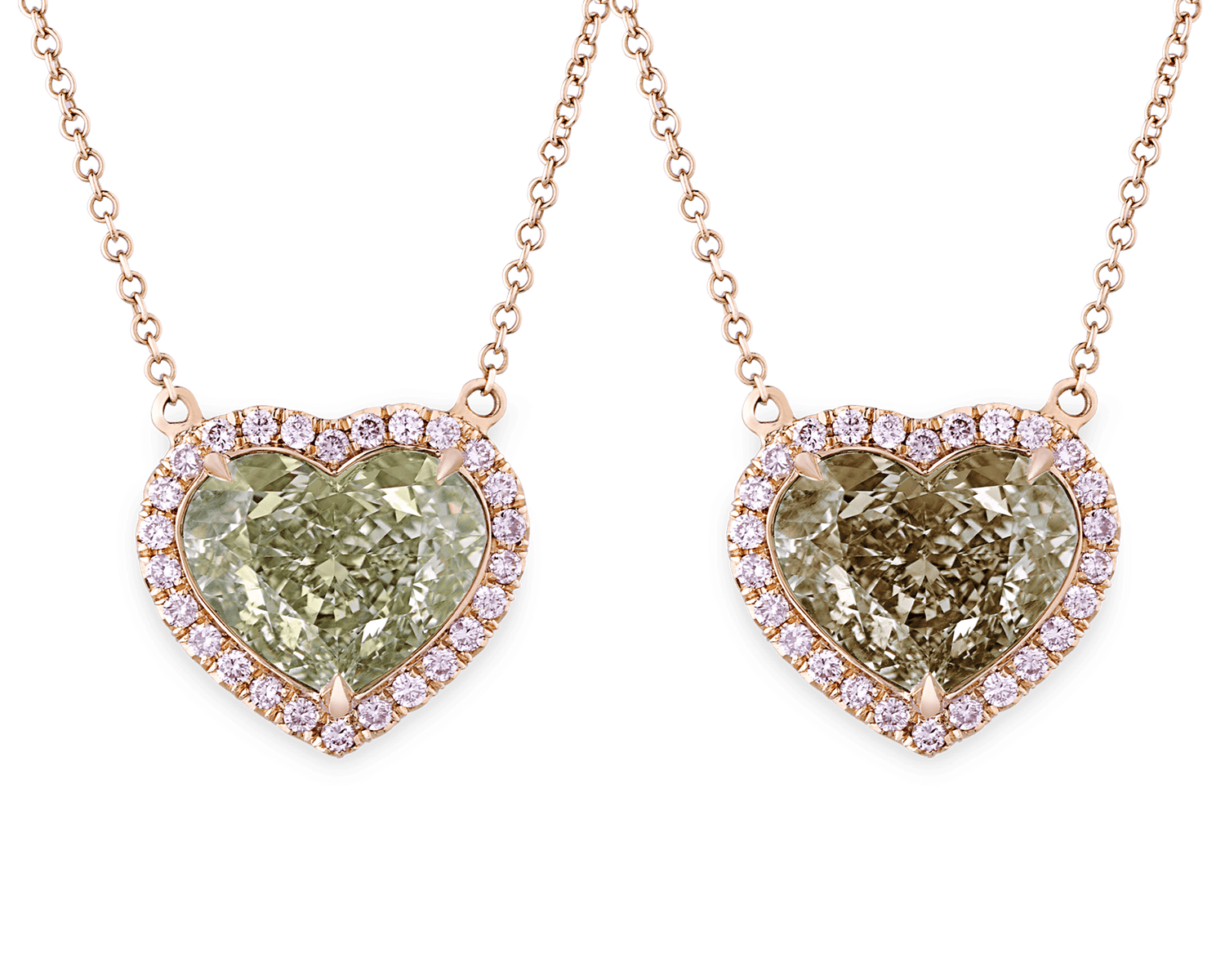 Chameleon Diamond Necklace, 4.41 Carats