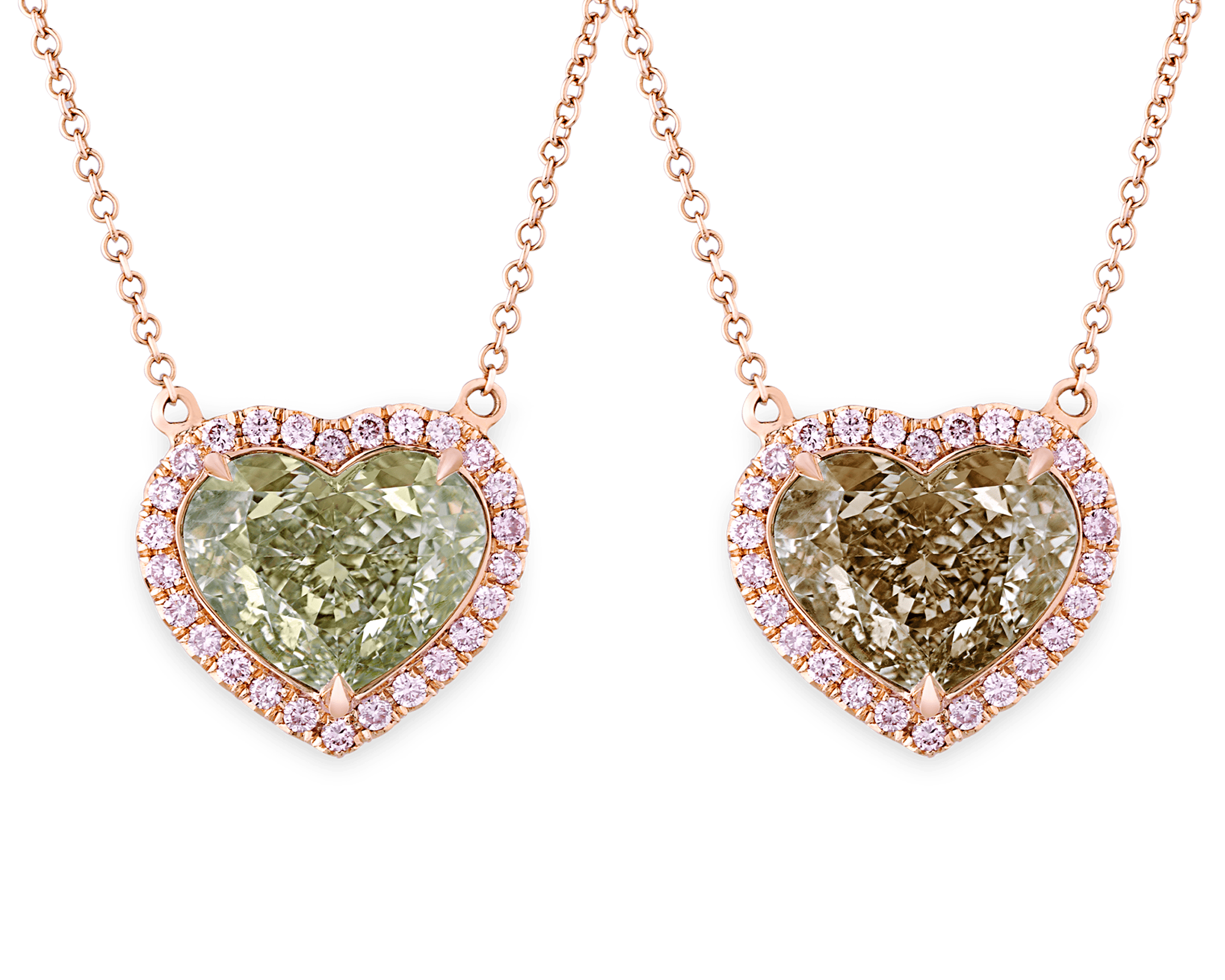Chameleon Diamond Necklace, 4.41 Carats
