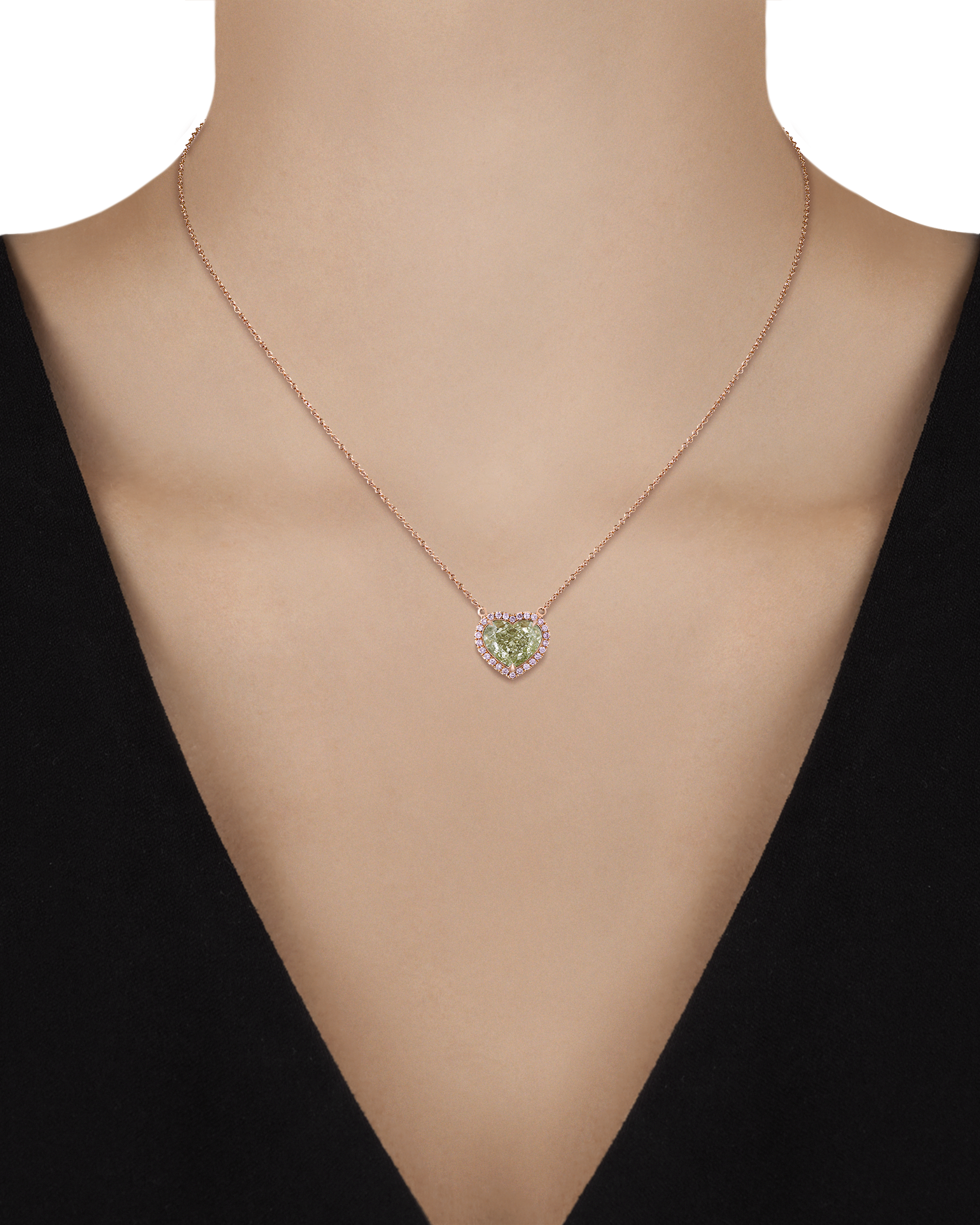 Chameleon Diamond Necklace, 4.41 Carats