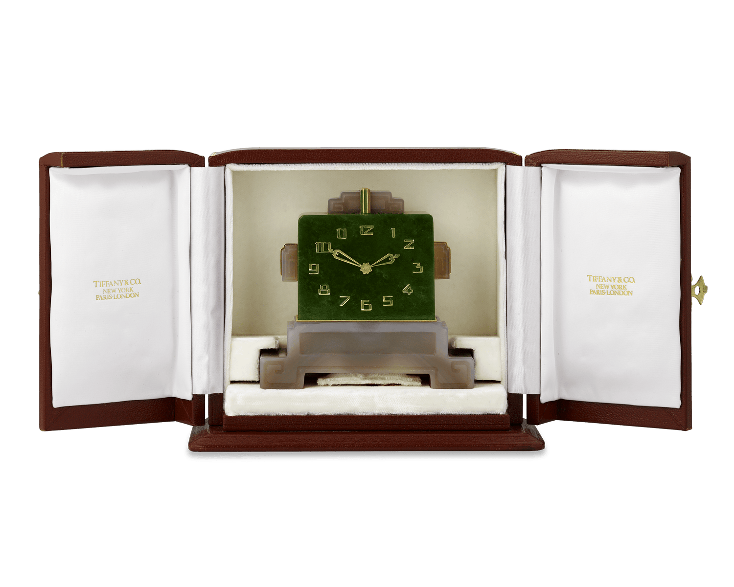 Tiffany & Co. Art Deco Jade Clock