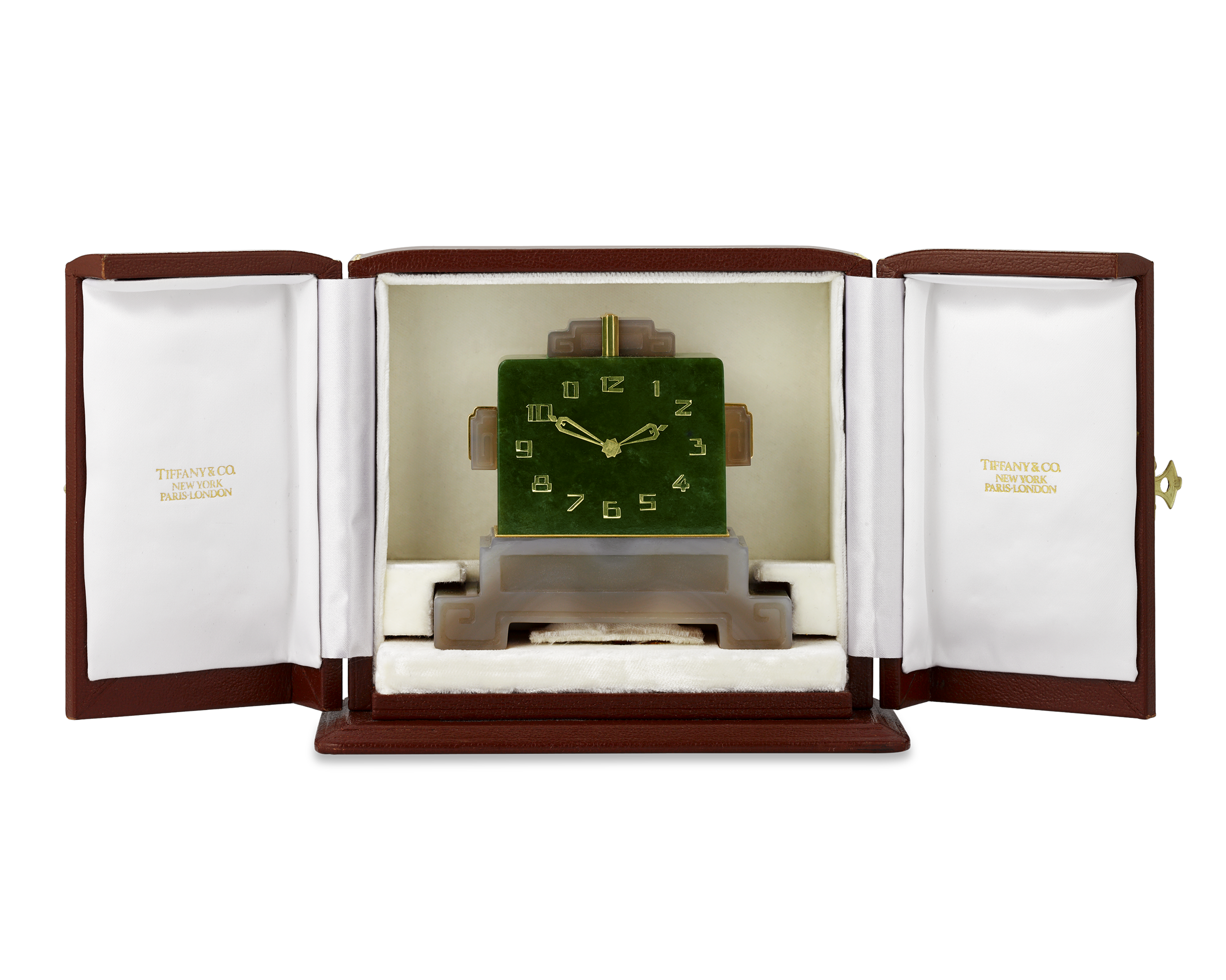 Tiffany & Co. Art Deco Jade Clock