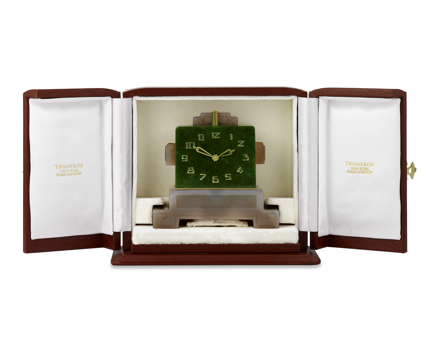 Tiffany & Co. Art Deco Jade Clock