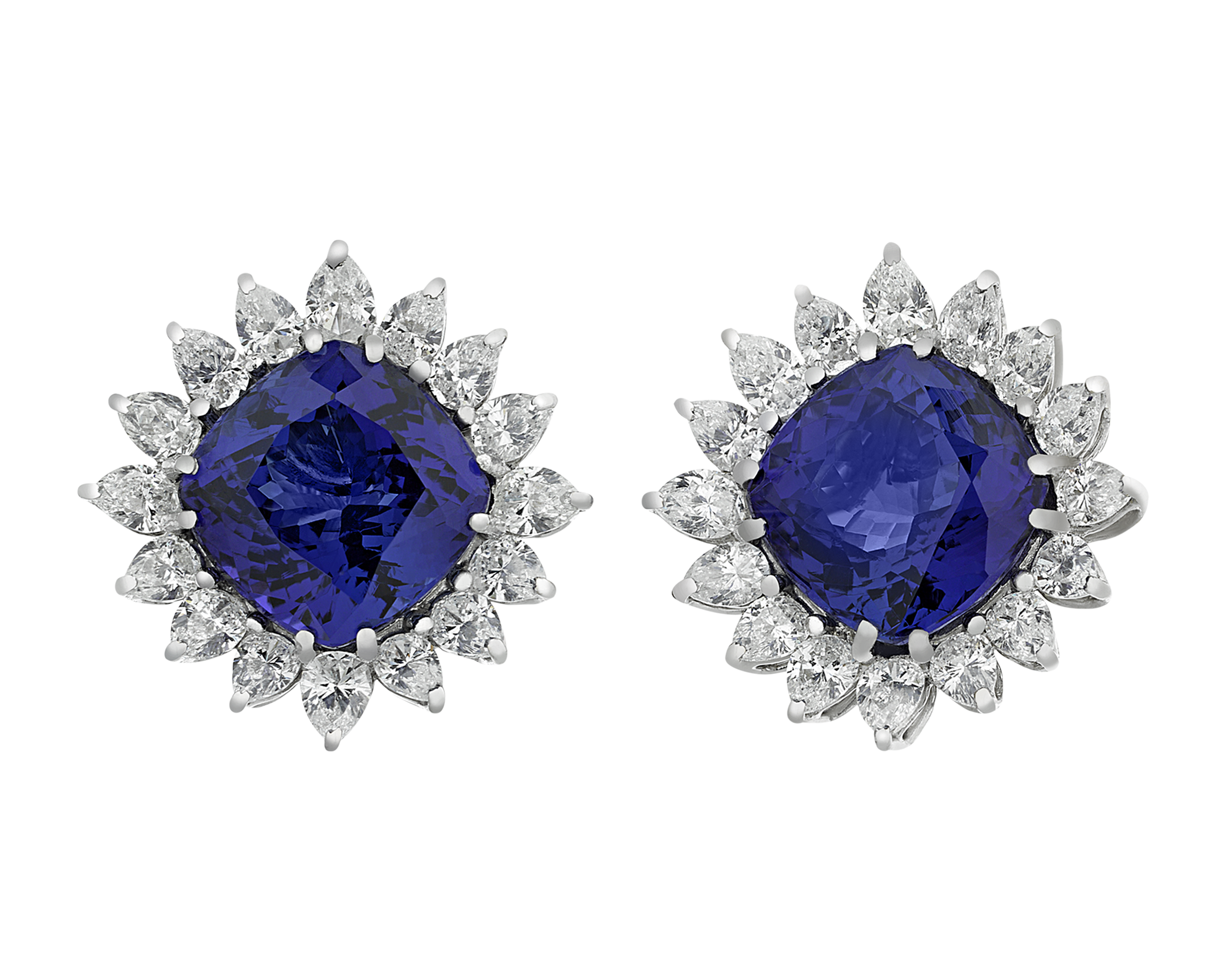 Tanzanite Earrings, 17.92 Carats