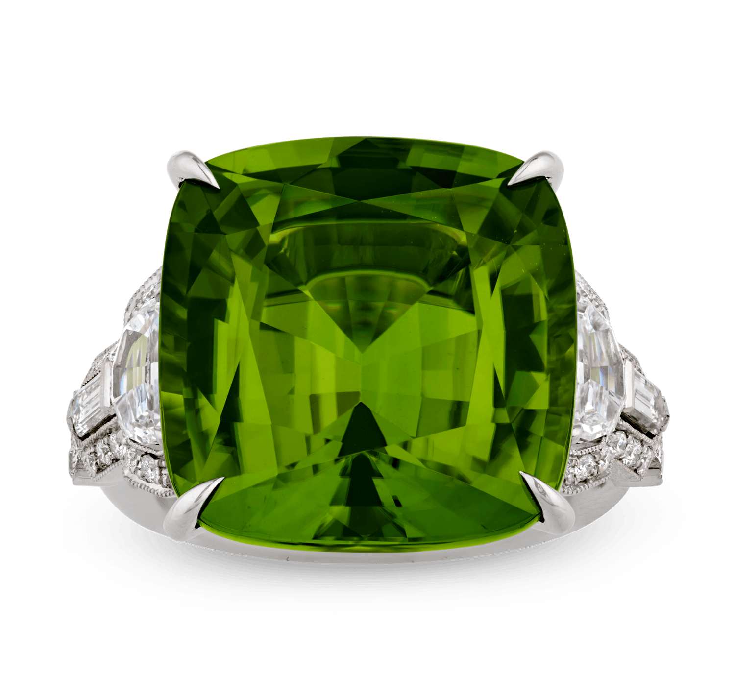 Raymond Yard Burmese Peridot Ring, 20.28 Carats