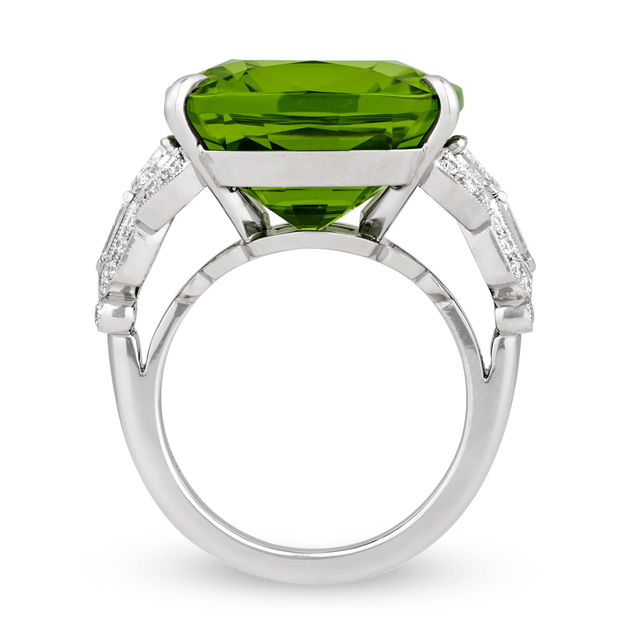 Raymond Yard Burmese Peridot Ring, 20.28 Carats