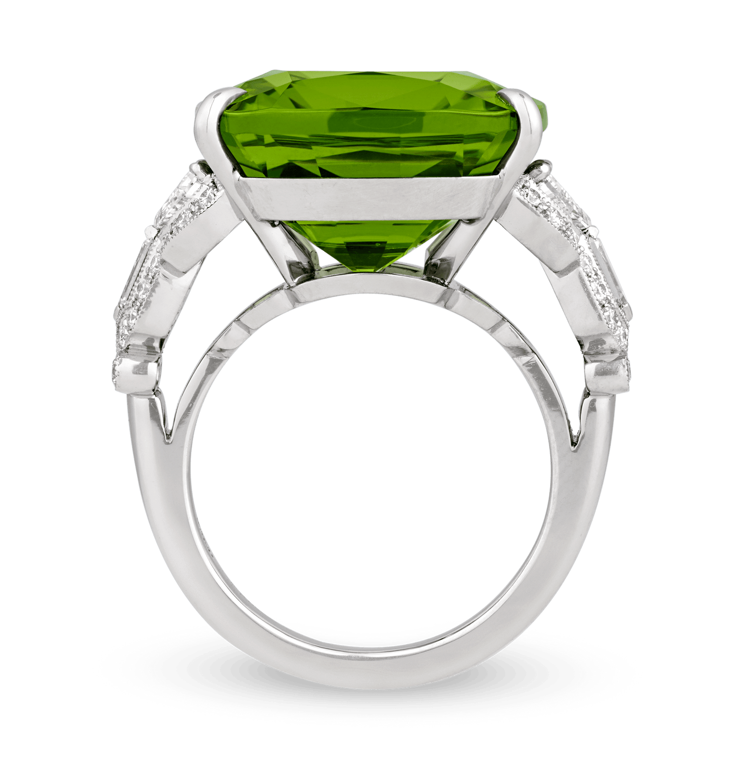 Raymond Yard Burmese Peridot Ring, 20.28 Carats