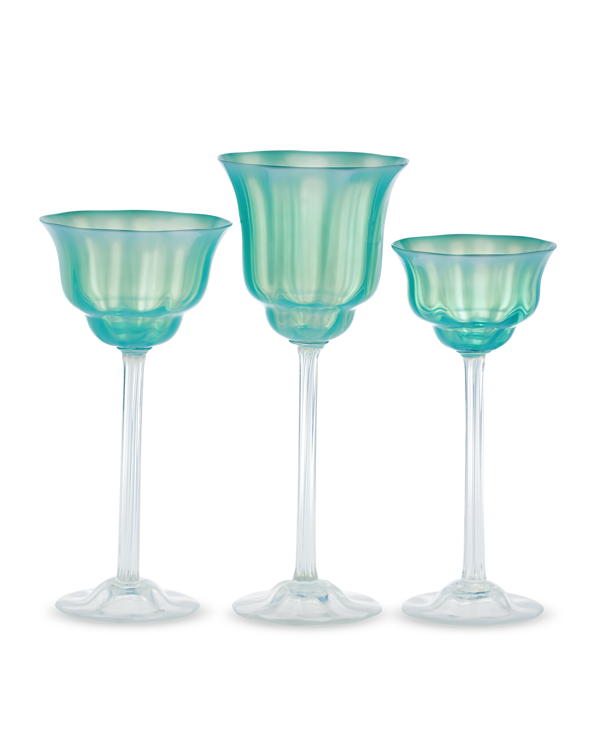 Louis Comfort Tiffany Pastel Favrile Glass Dinnerware