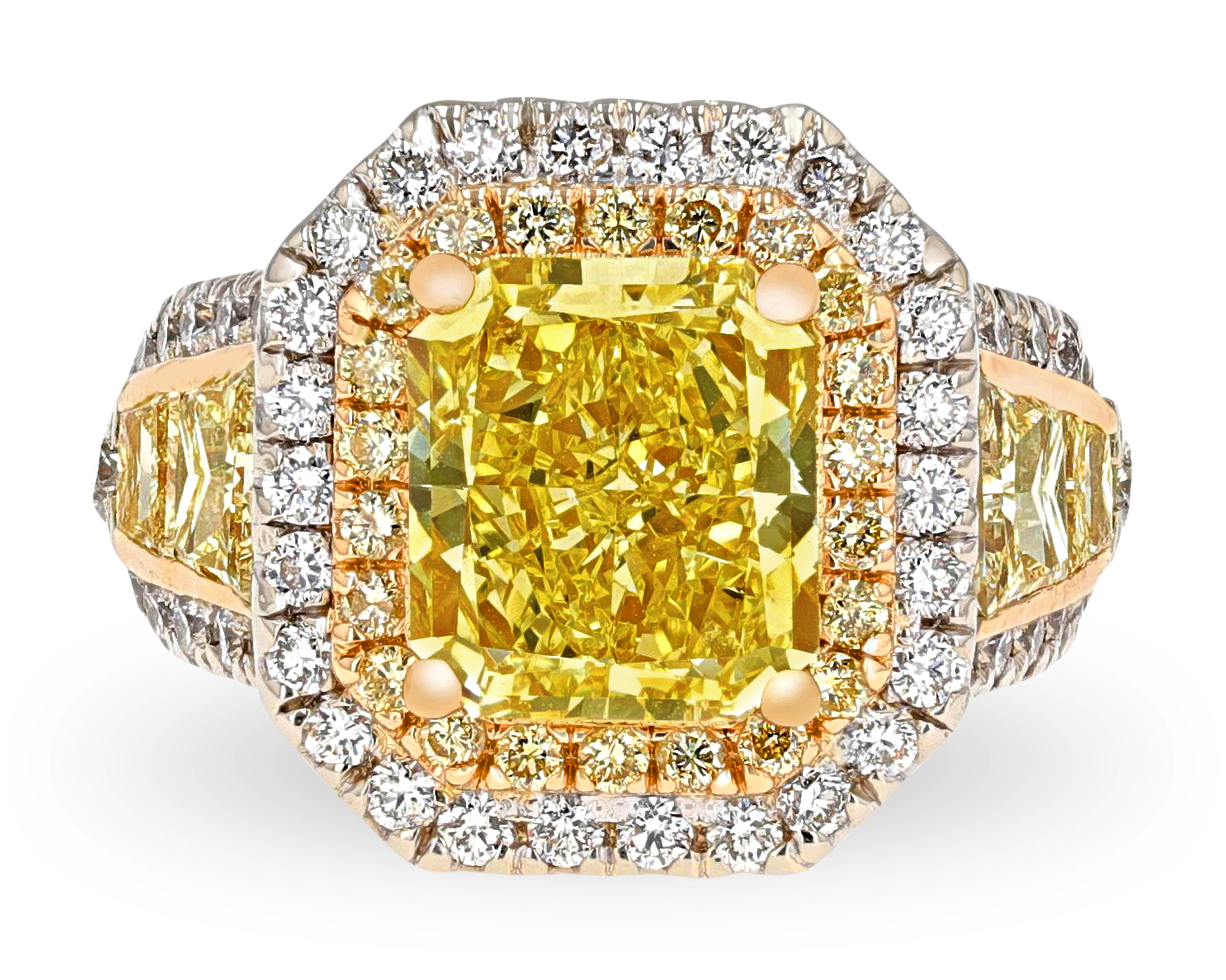 Fancy Light Yellow Diamond Ring, 3.17 Carats