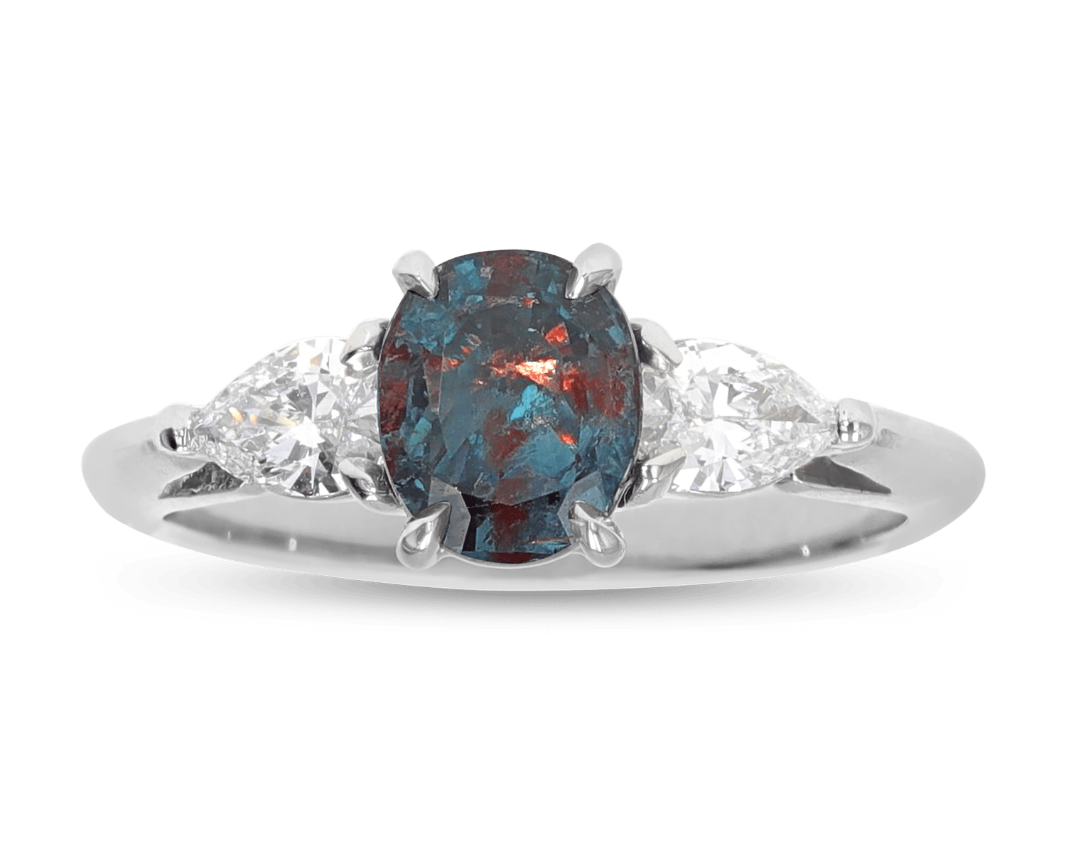 Color Change Russian Alexandrite Ring, 1.31 Carats