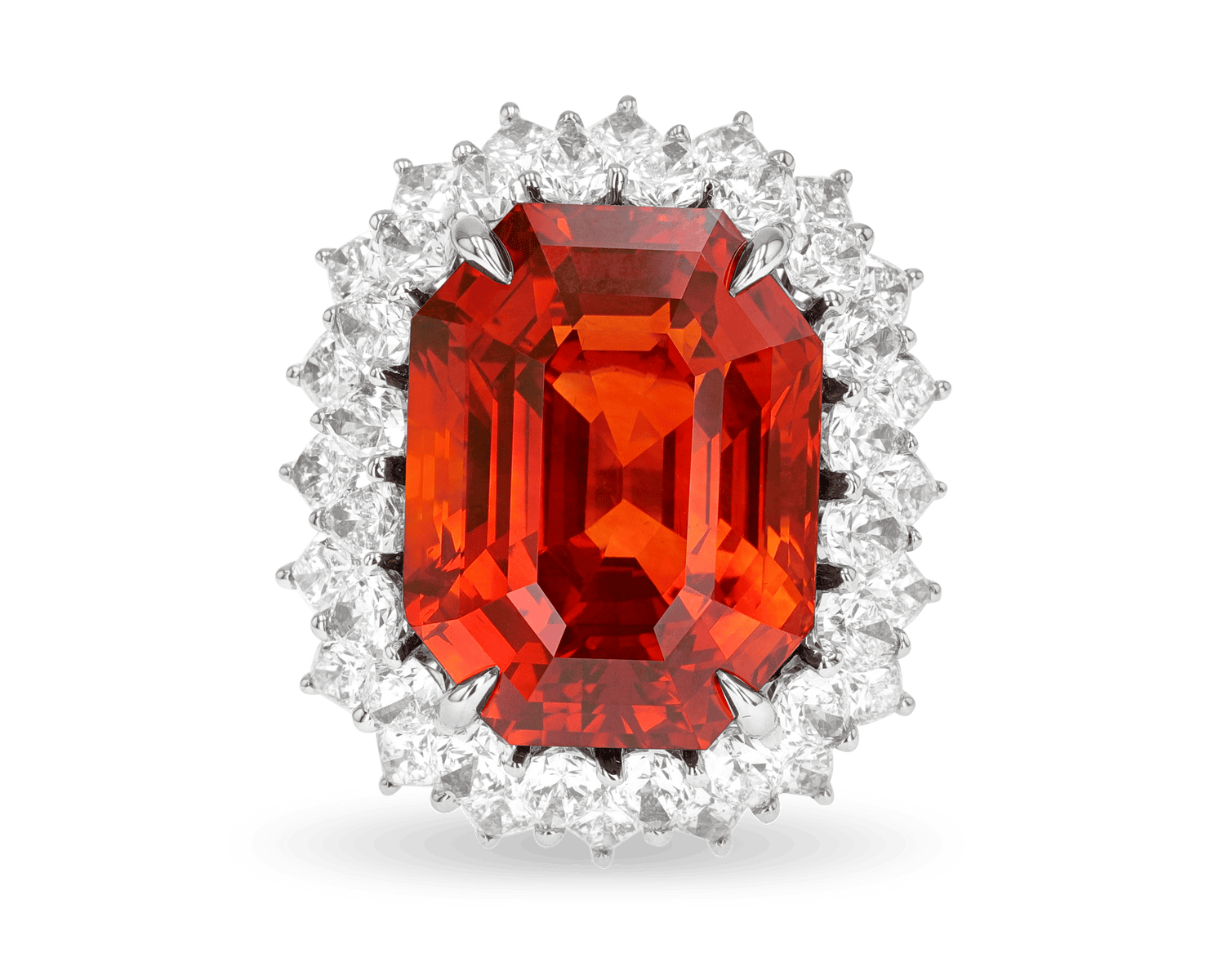 Orange Ceylon Sapphire Ring, 38.07 Carats